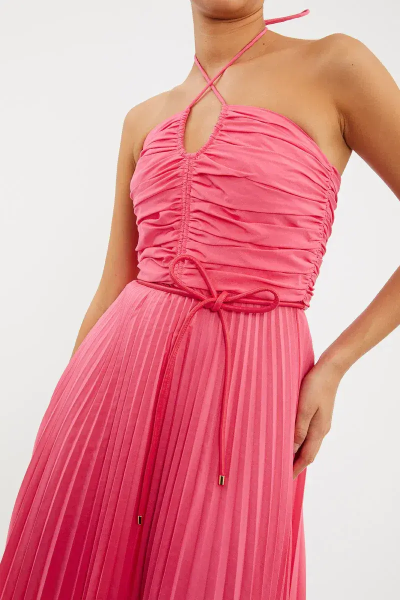 Rebecca Vallance Rosa Halter Dress Pink Size 8  - Image 4