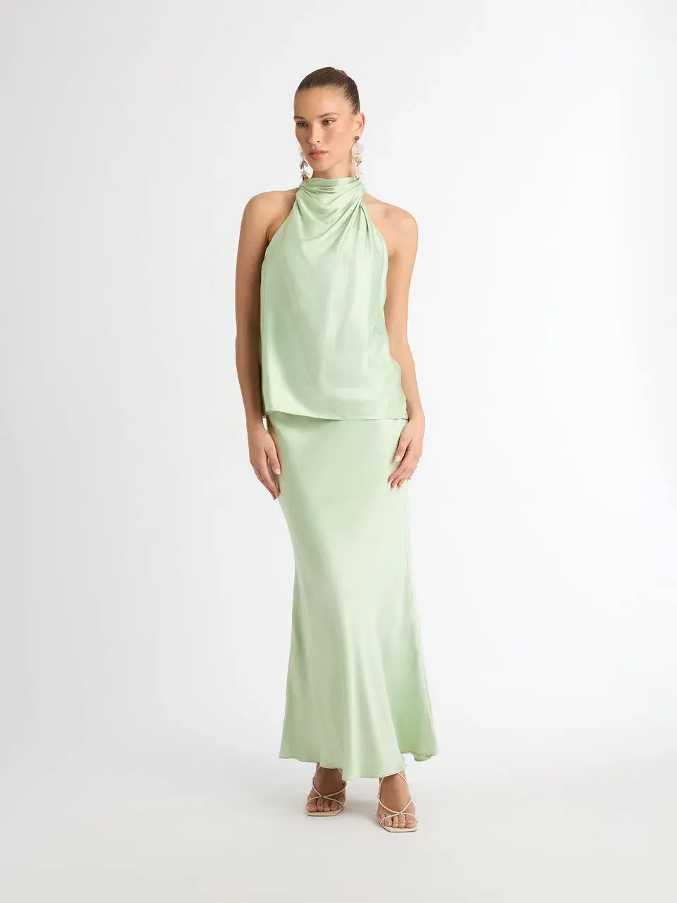 Sheike Stella Longline Top Size 6 and Gracie Skirt Size 8 Set Sage - Image 1