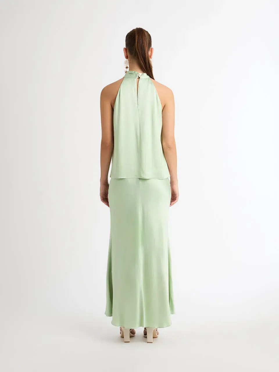 Sheike Stella Longline Top Size 6 and Gracie Skirt Size 8 Set Sage - Image 3