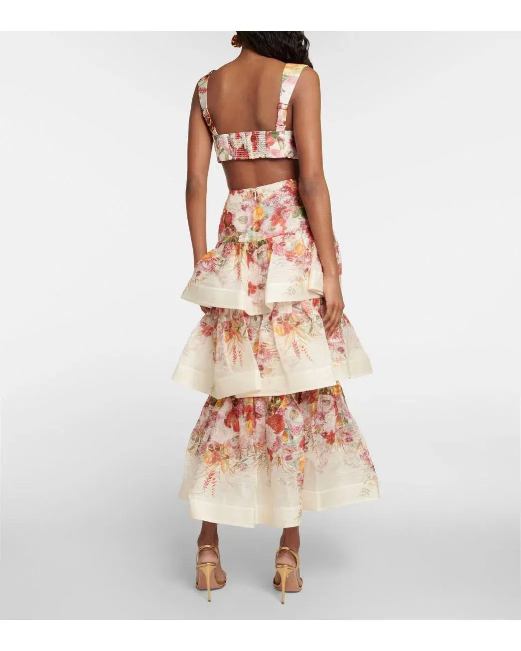 Zimmermann Elka Poppy Wonderland Bralette And Skirt Set Floral Size 1/Au 10 - Image 2