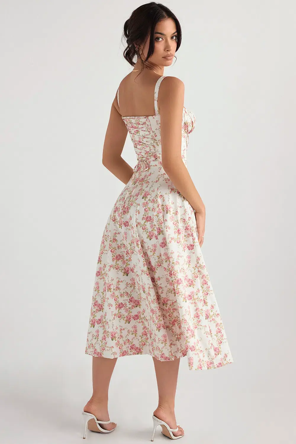 House of CB Carmen Rose Print Bustier Sundress S / Au 8 - Image 6
