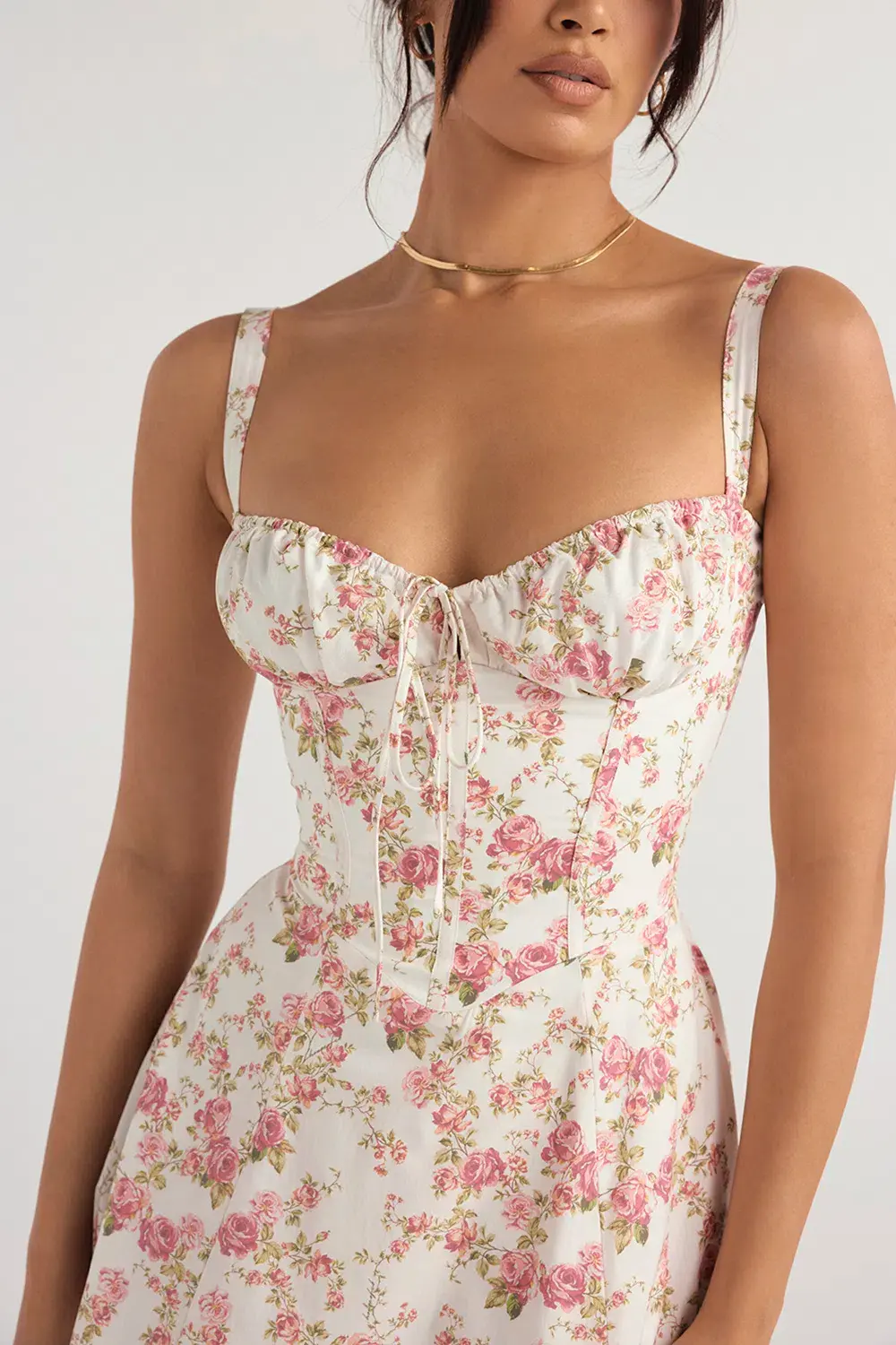 House of CB Carmen Rose Print Bustier Sundress S / Au 8 - Image 5