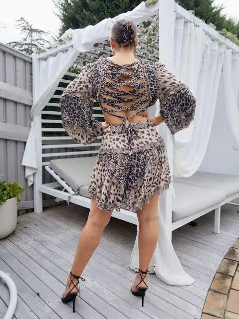 Zimmermann Allia Cutout  Chiffon Mini Dress Leopard-print Size 1/ AU 10 - Image 2