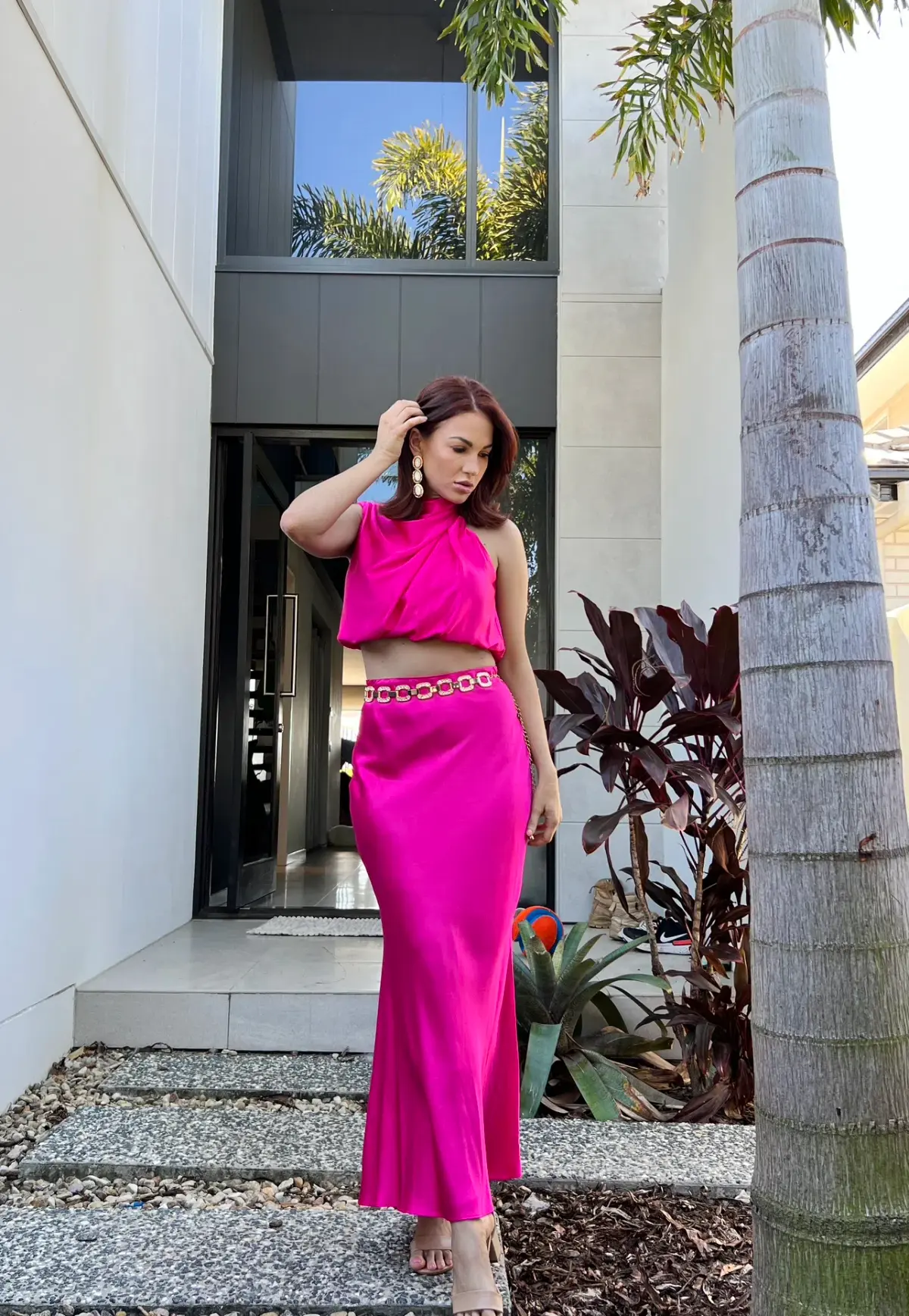 Sheike Gracie Top Size 6 and Skirt Size 8 Set Magenta - Image 2