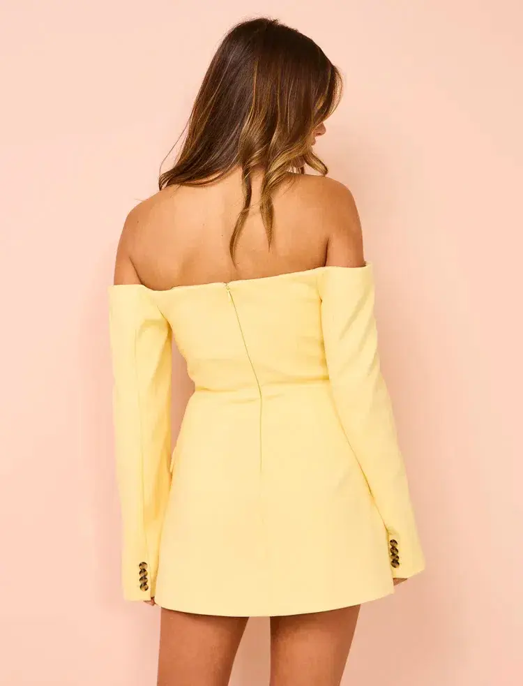 Sir the Label Sandrine Tailored Mini Dress Limone Size 1 / AU 8 - Image 3