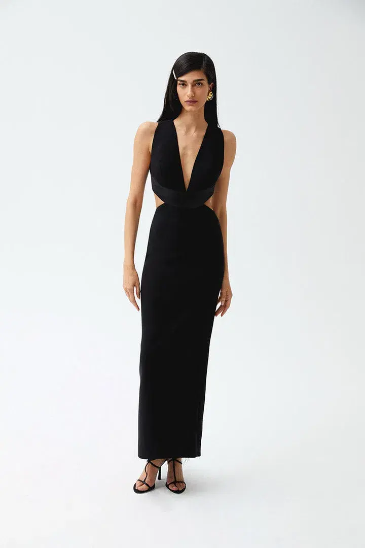 THE NEW ARRIVALS by İlkyaz Özel Romy in Chez Castel Dress Black Size 6/XS - Image 1