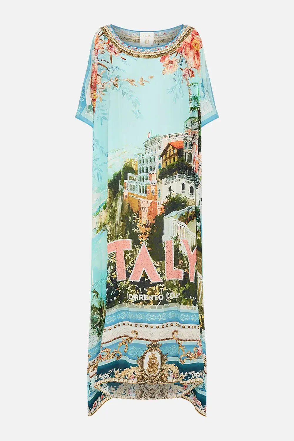 Camilla Round Neck Kaftan From Sorrento with Love One Size  - Image 7