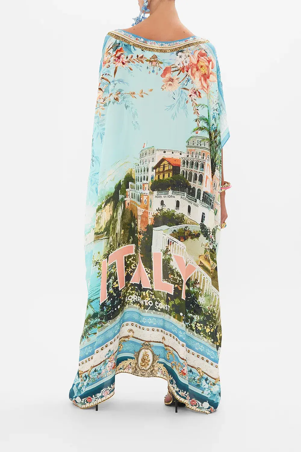 Camilla Round Neck Kaftan From Sorrento with Love One Size  - Image 3
