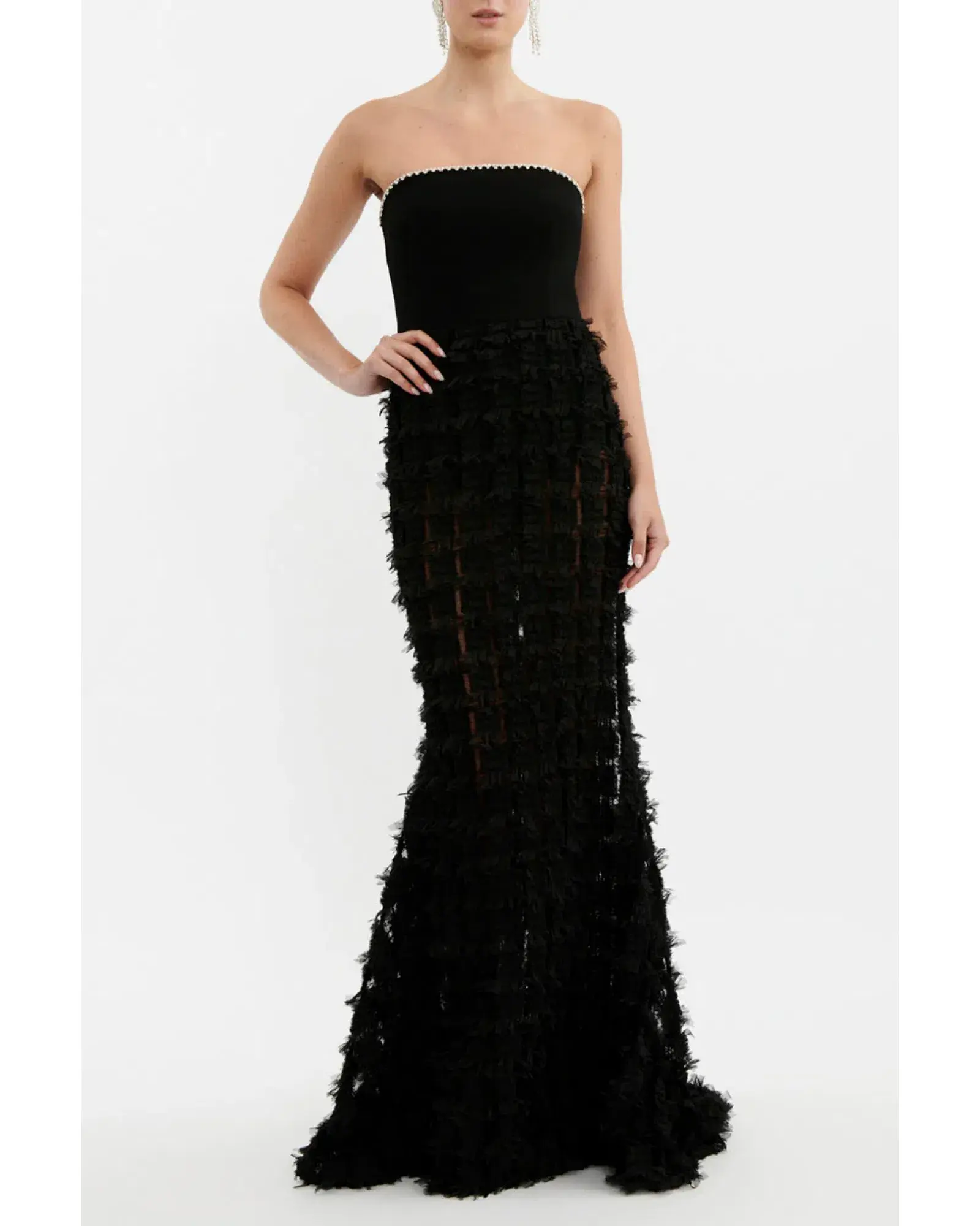 Rebecca Vallance Cherie Amour Gown Black Size AU 8 - Image 1