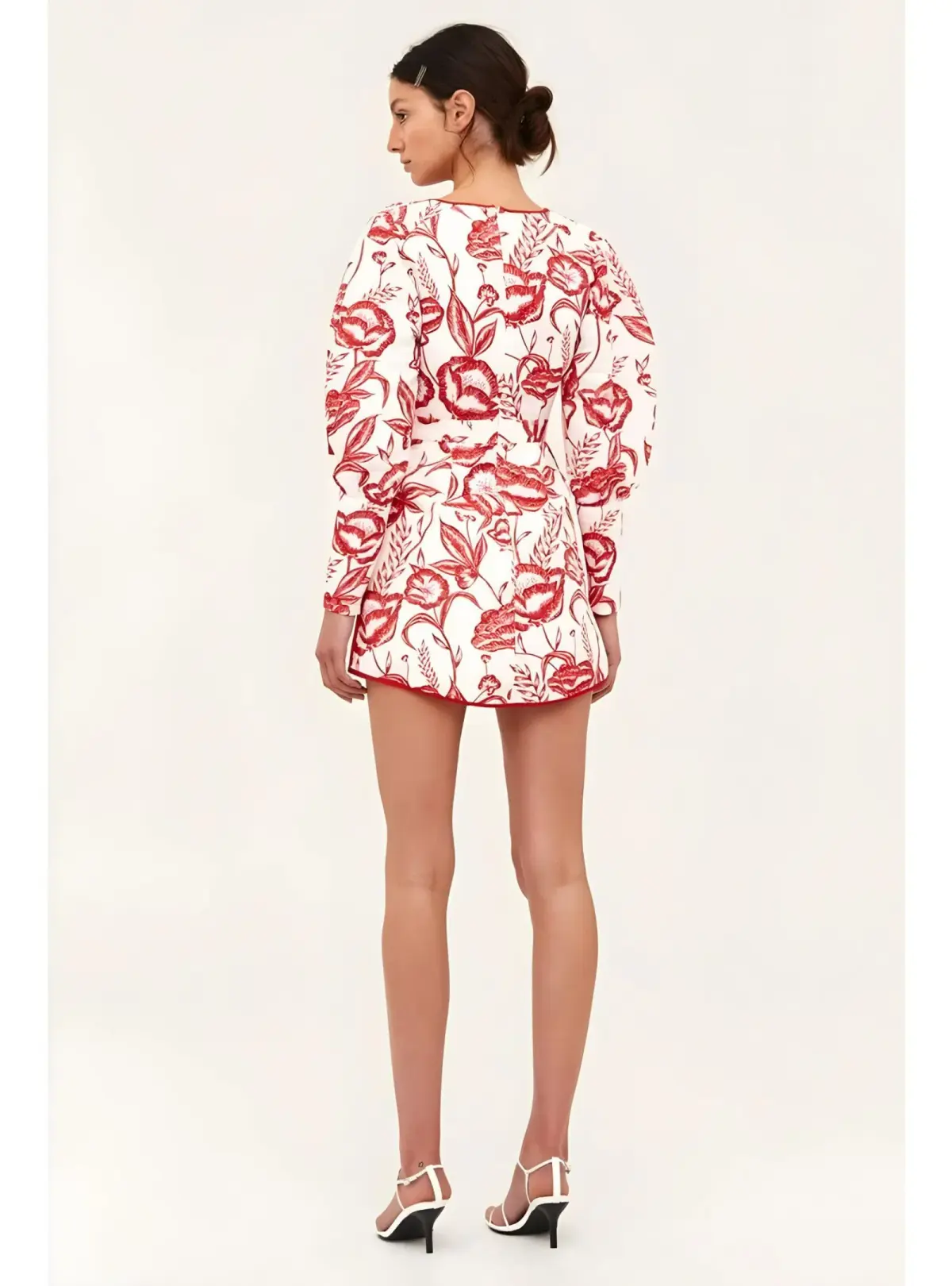 C/MEO Collective White Lie LS Dress Red/White Size AU 6 - Image 2