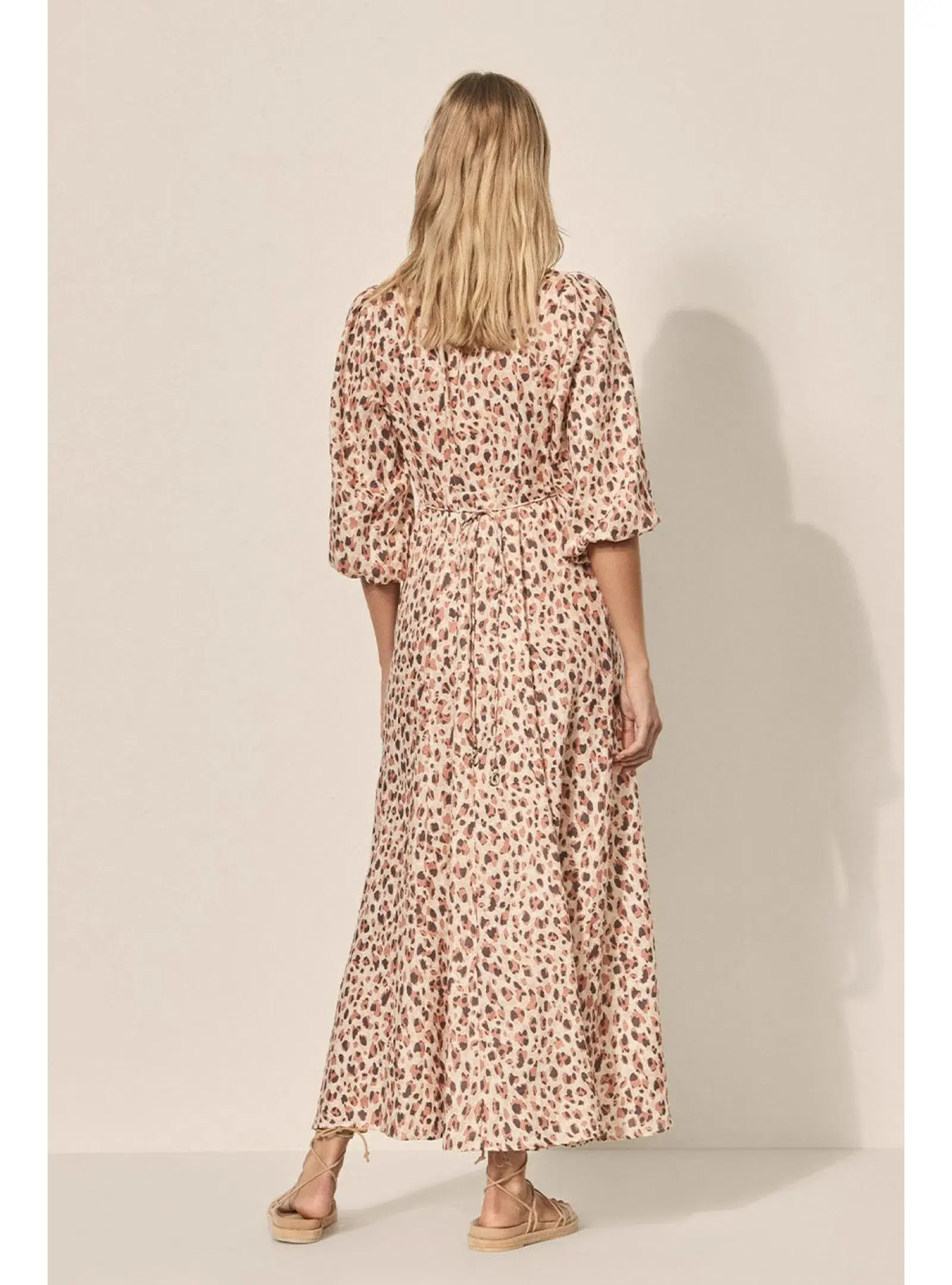 Kivari Nadia Maxi Dress Leopard Size AU 8 - Image 3