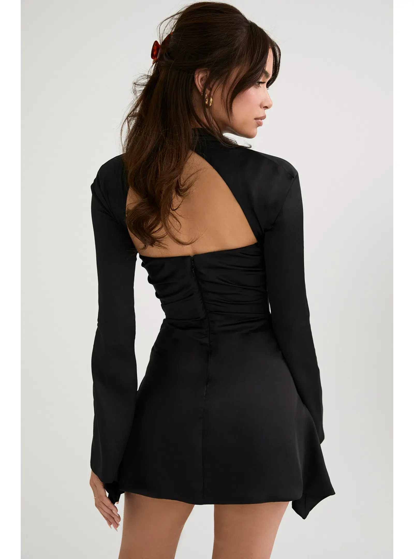 House of CB Toira Draped Corset Mini Dress Black Size Small / AU 8 - Image 4