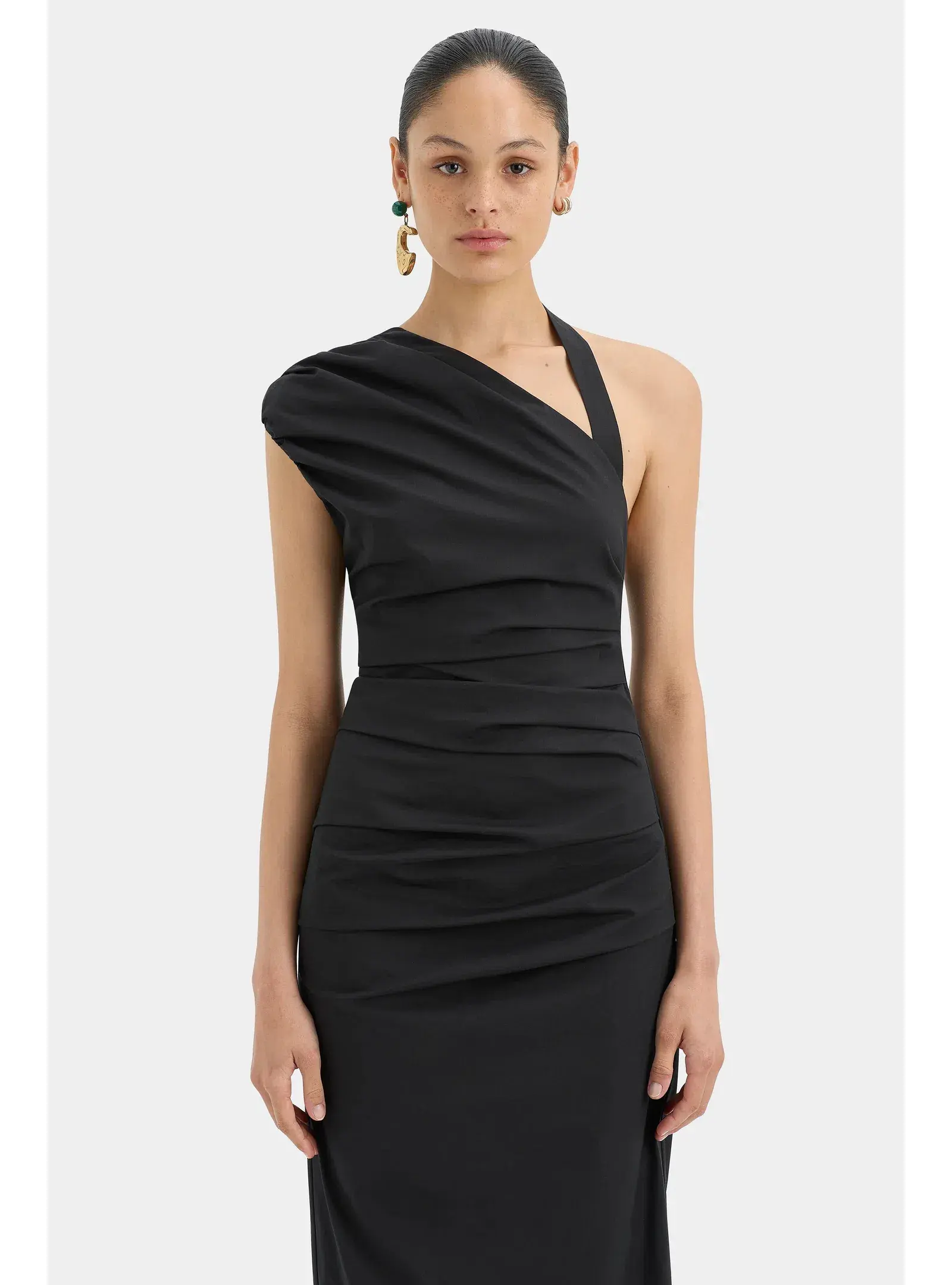 Sir the Label Giacomo Gathered Gown Black Size AU 6 - Image 2