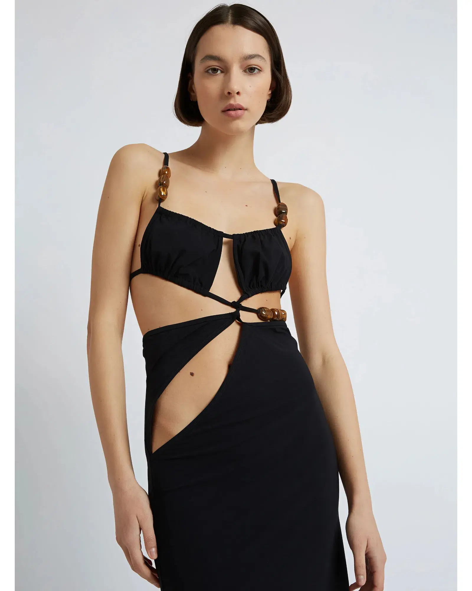 Christopher Esber Displace Lycra Dress With Crystal in Black Size AU 10  - Image 2