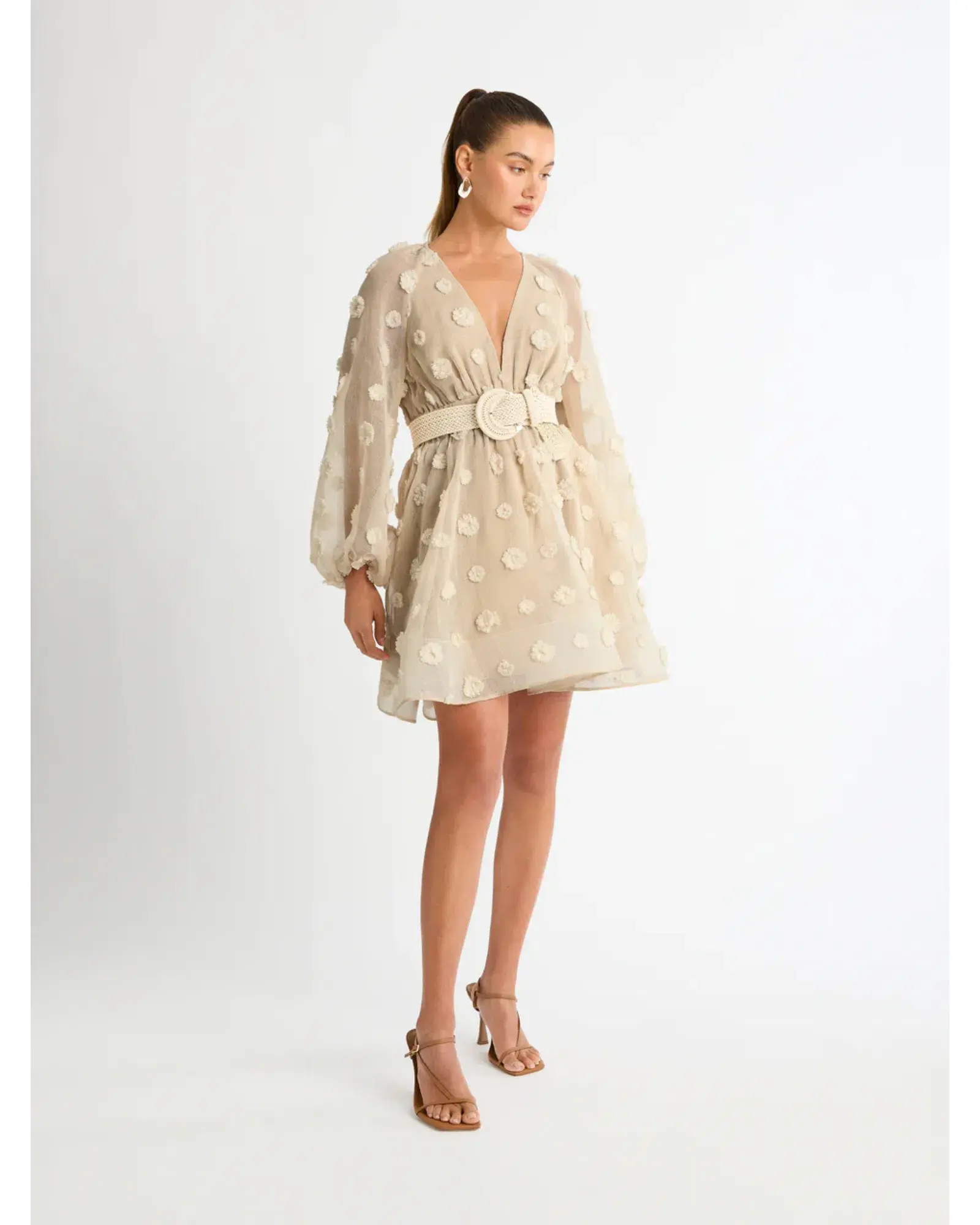 Sheike Taylor Dress in Beige Size AU 10 - Image 3