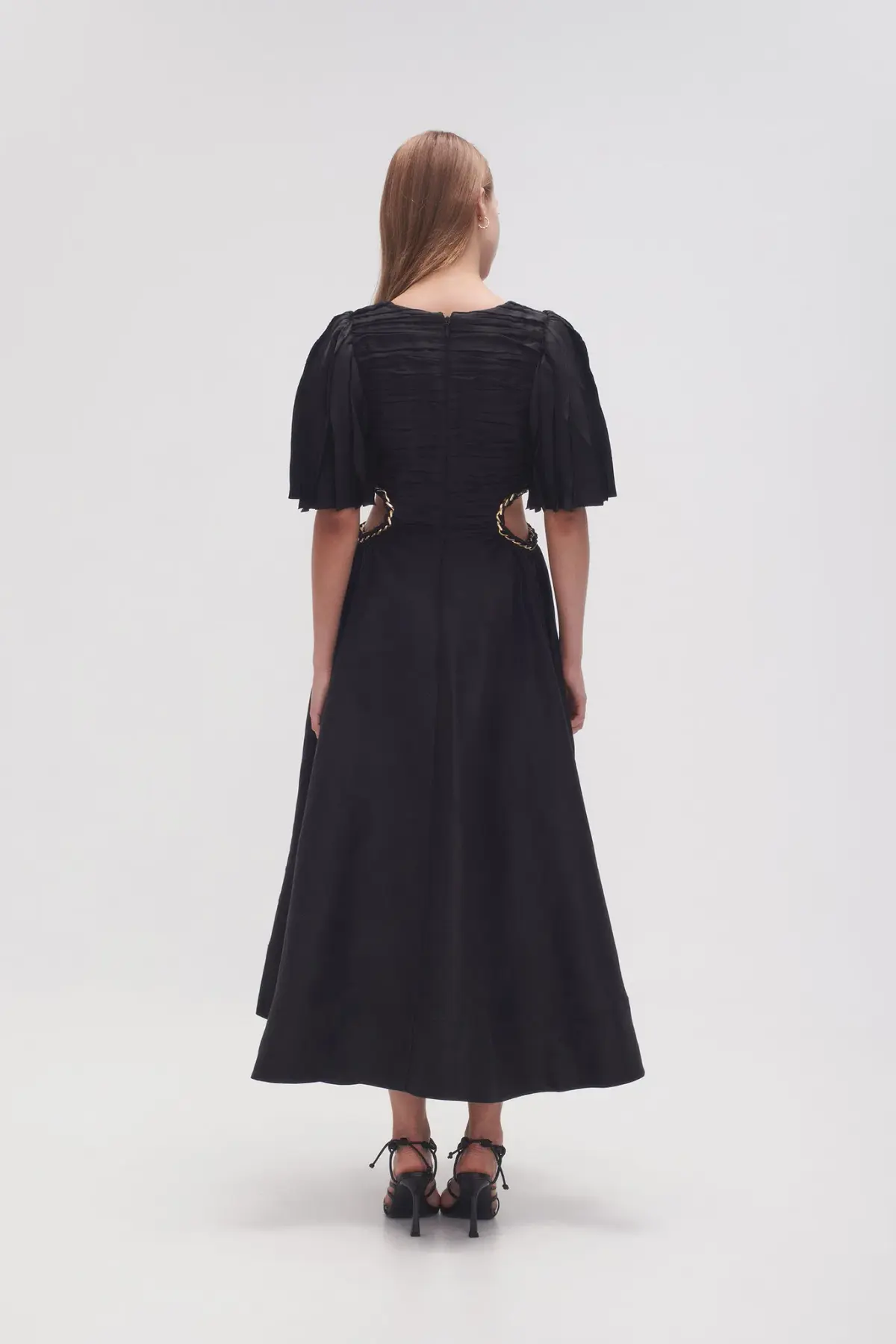 Aje Monica Chainlink Midi Dress Black Size 8 - Image 3
