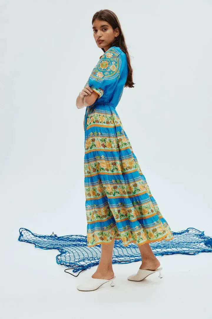 Alemais Lindah Tiered Midi Dress Print Size 12 - Image 2