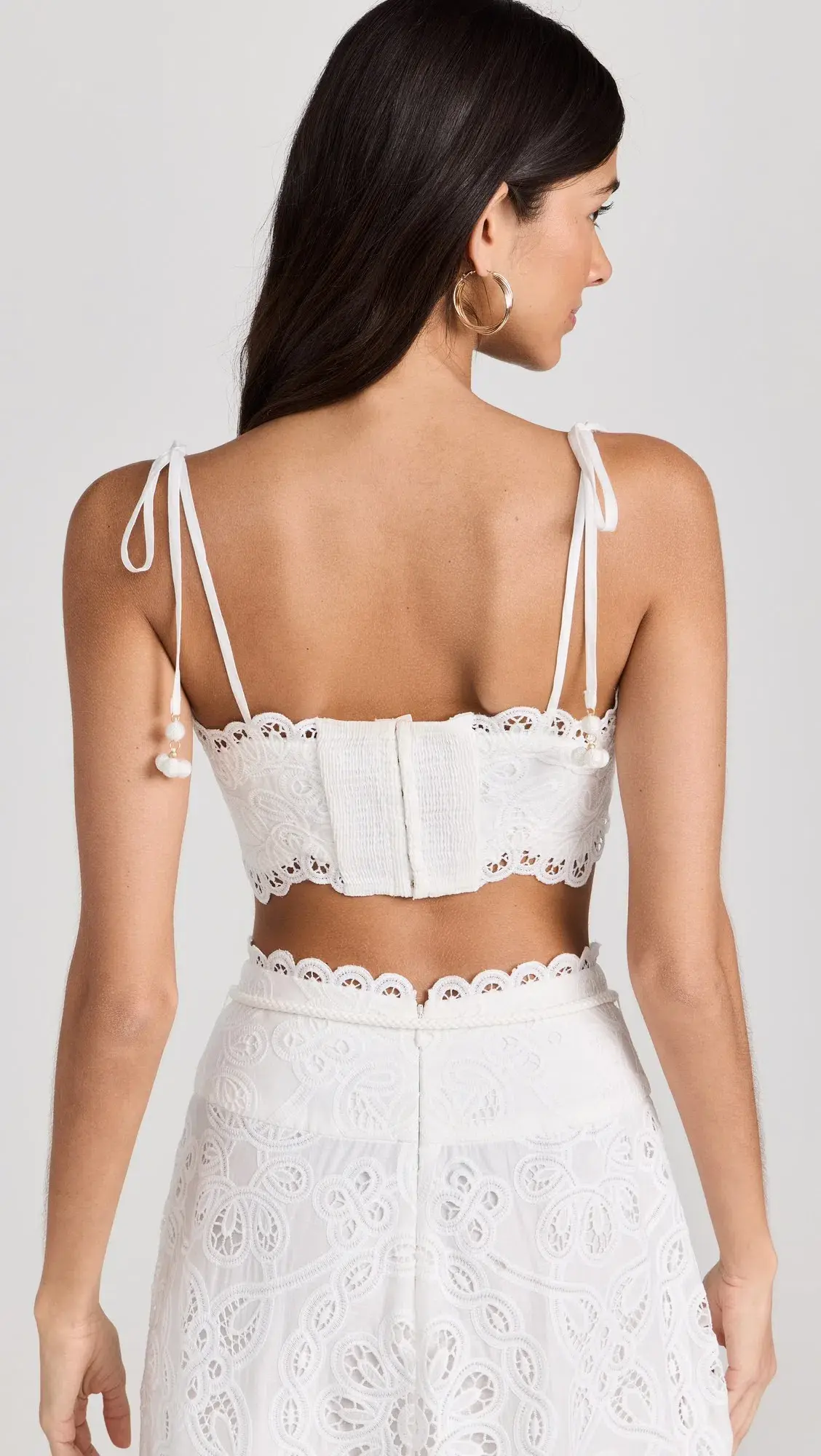 Zimmermann Ottie Embroidered Bodice & Flared Skirt Set Ivory Size 1 / AU 10 - Image 3