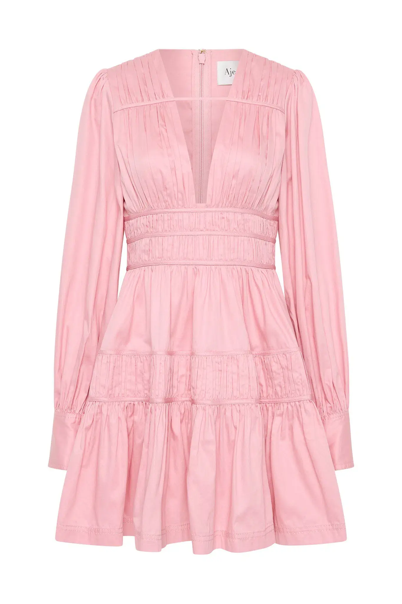 Aje Fallingwater Ruched Mini Dress Pink Size 12 - Image 3