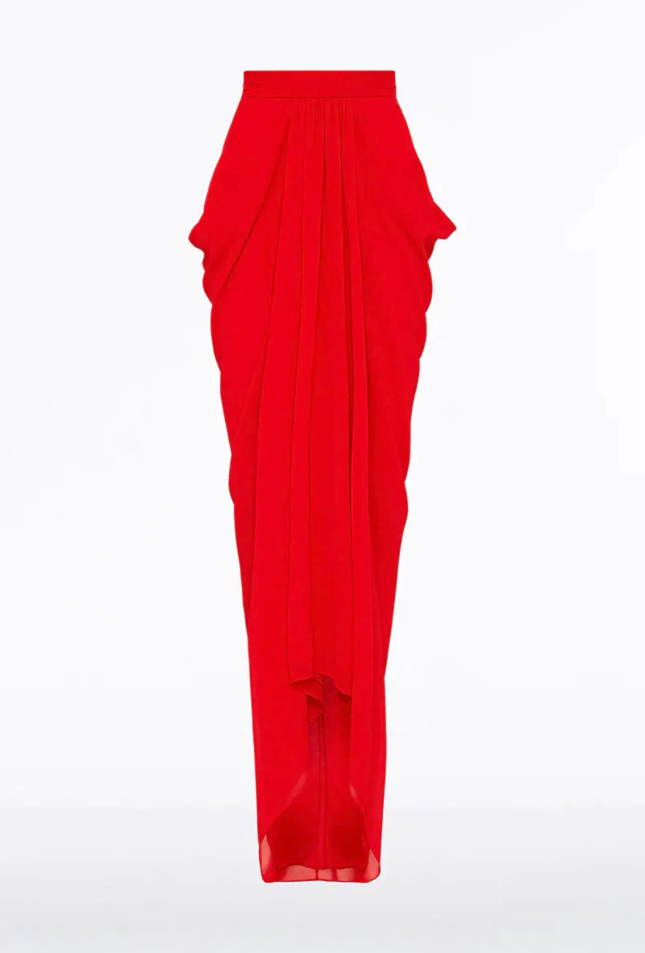 Carla Zampatti Georgette Waterfall Maxi Skirt in Red Size XS / AU 6 - Image 3