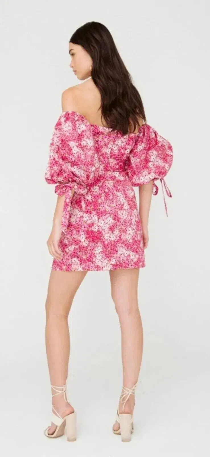 Sheike Ditsy Mini Dress Pink Floral Size 12 - Image 2