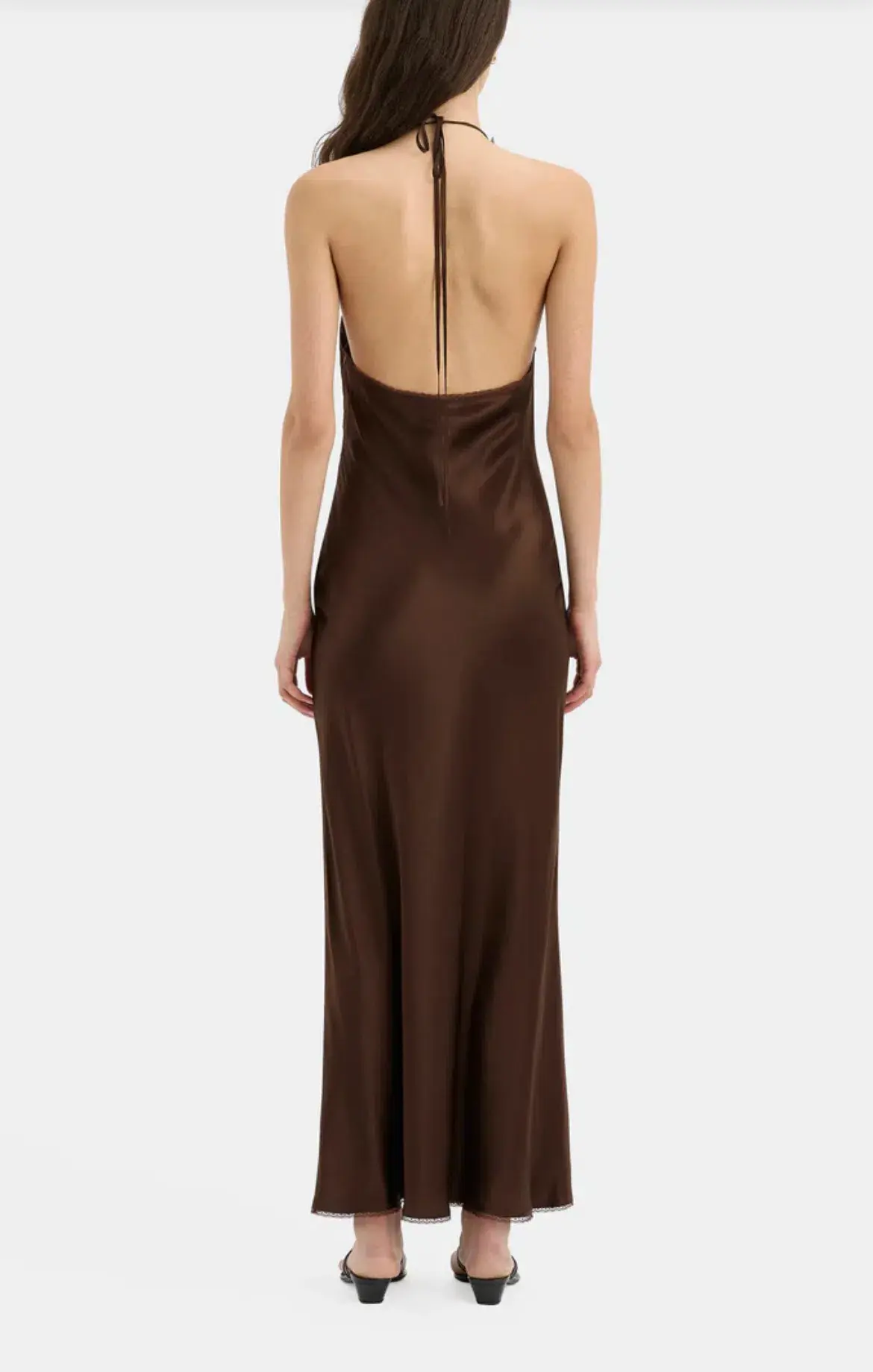 Sir the Label Aries Halter Gown Chocolate Size 3 / AU 12 - Image 4