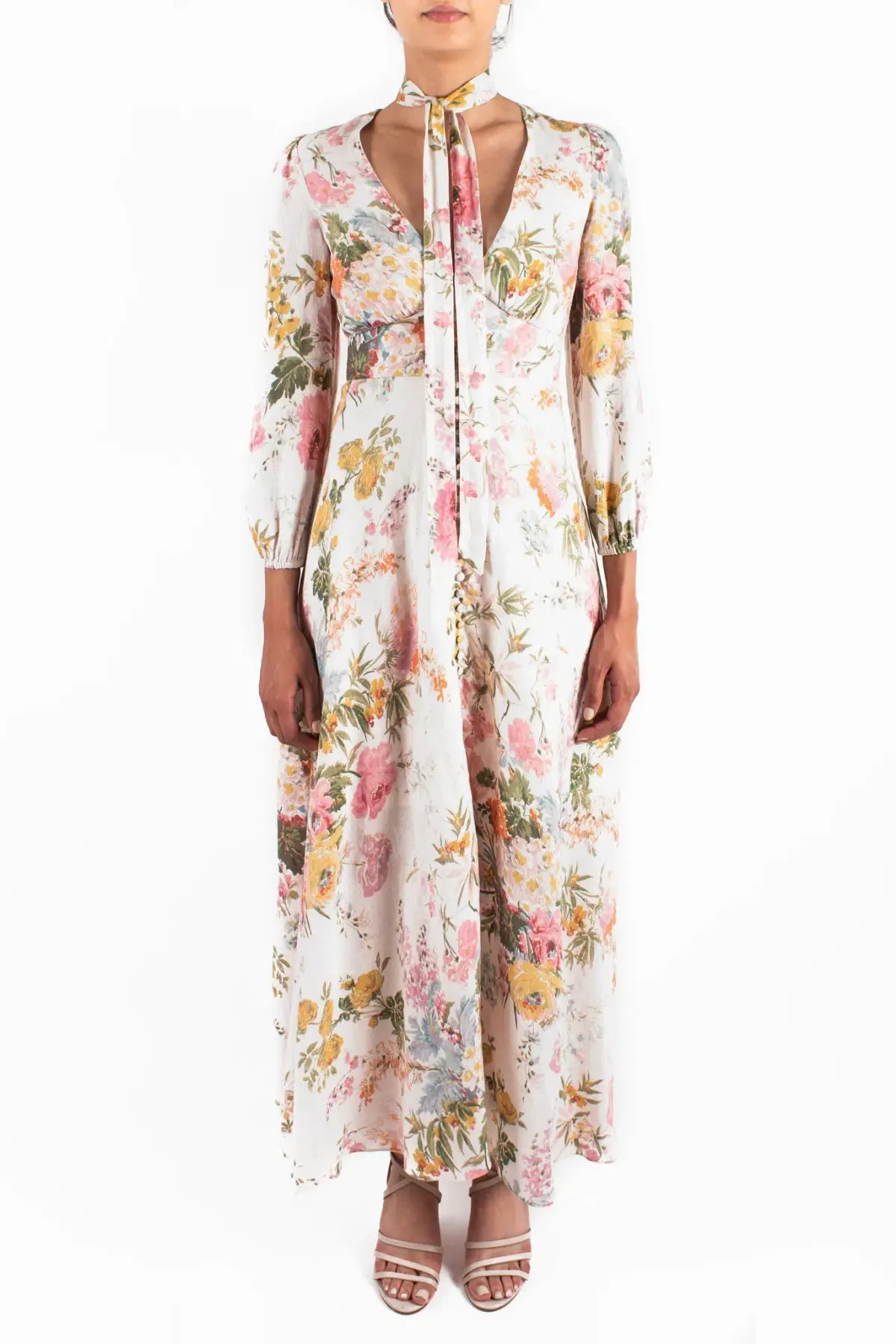 Zimmermann Heathers Plunge Long Dress Floral Size 0 / AU 8 - Image 1