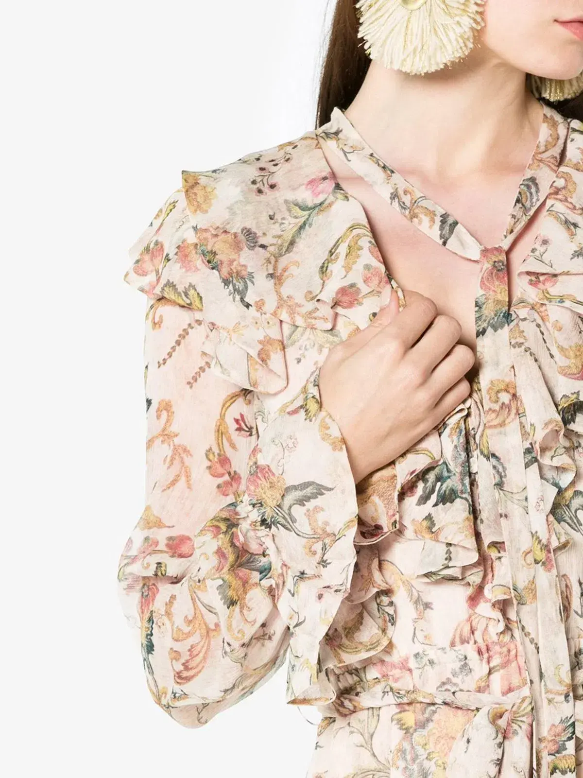 Zimmermann Painted Heart Cascade Playsuit Peach Tapestry Size 1 / AU 10 - Image 2