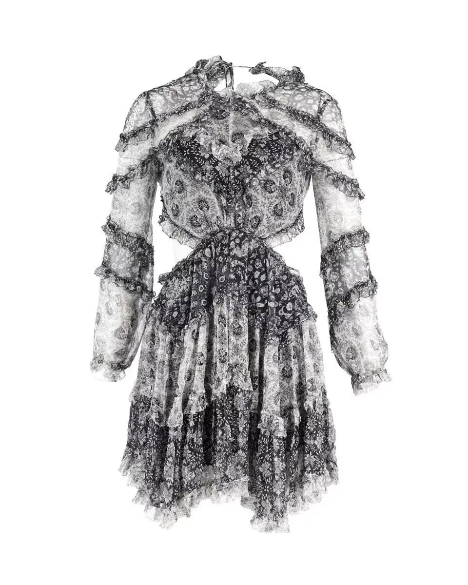 Zimmermann Divinity Ruffle Mini Dress Spliced Size 1 / AU 10 - Image 3