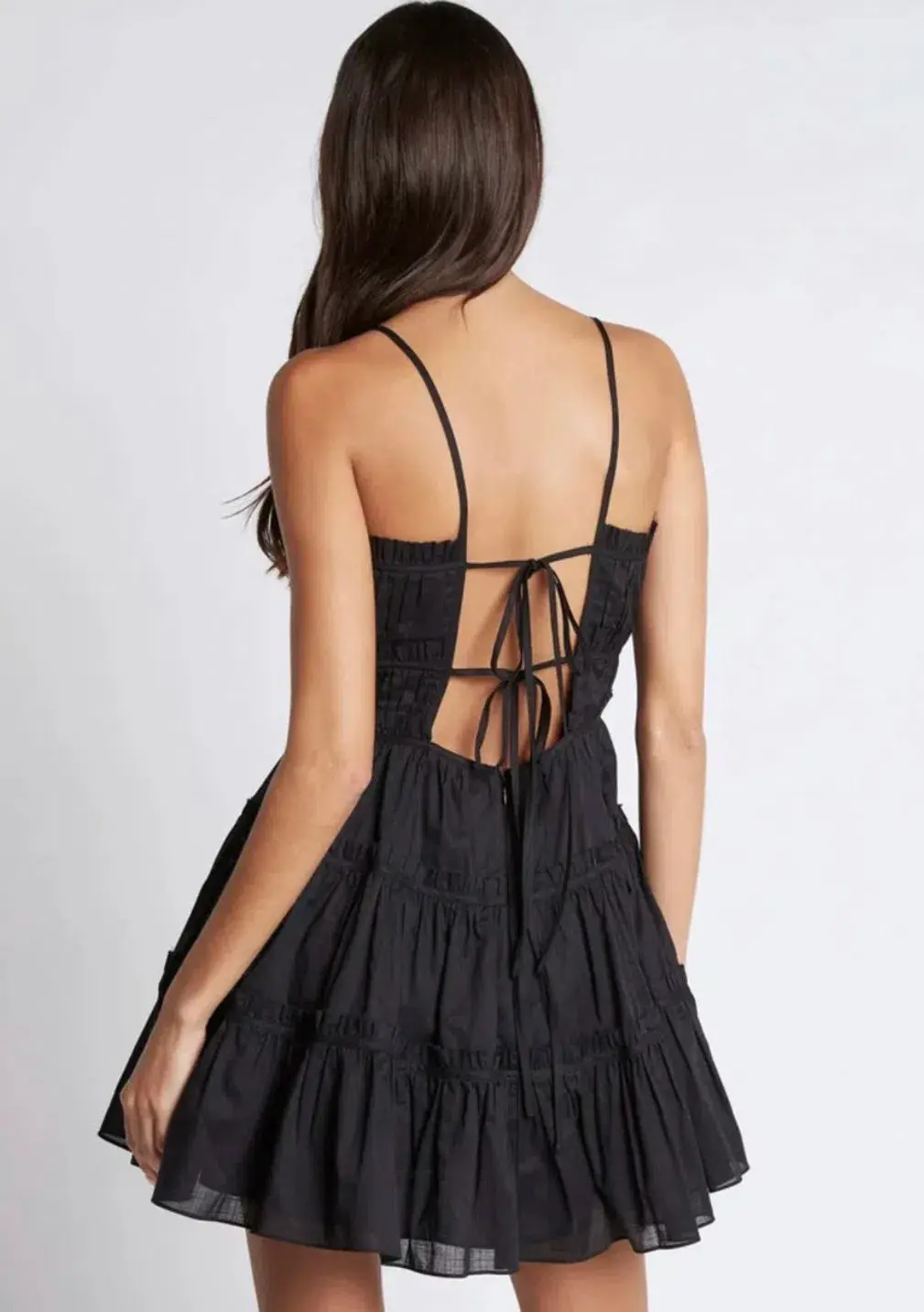 Aje Breathless Mini Dress Black Size 14 - Image 3