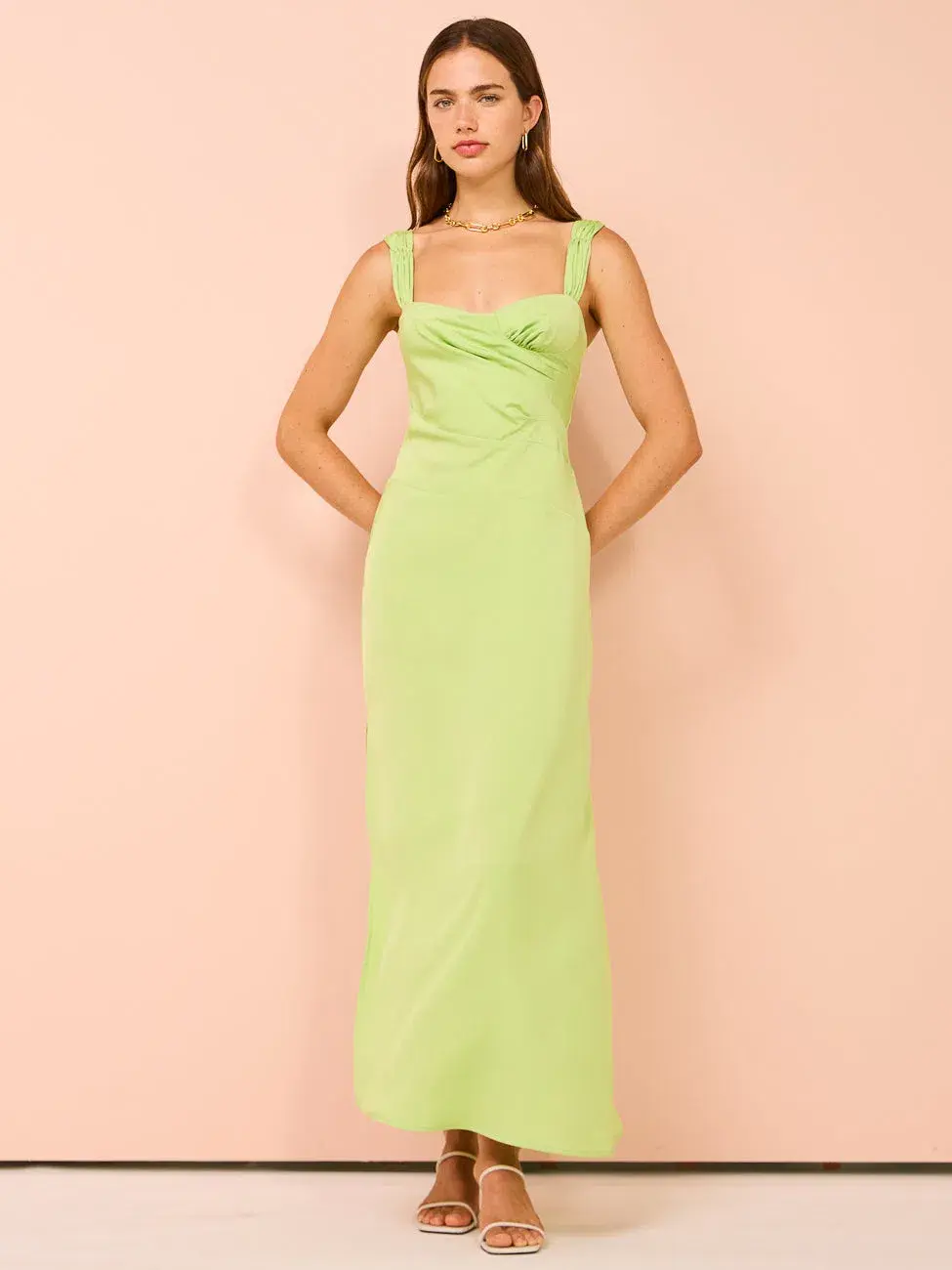 One Fell Swoop Ella Dress In Green Grape Size 10 for rent on The Volte - main image