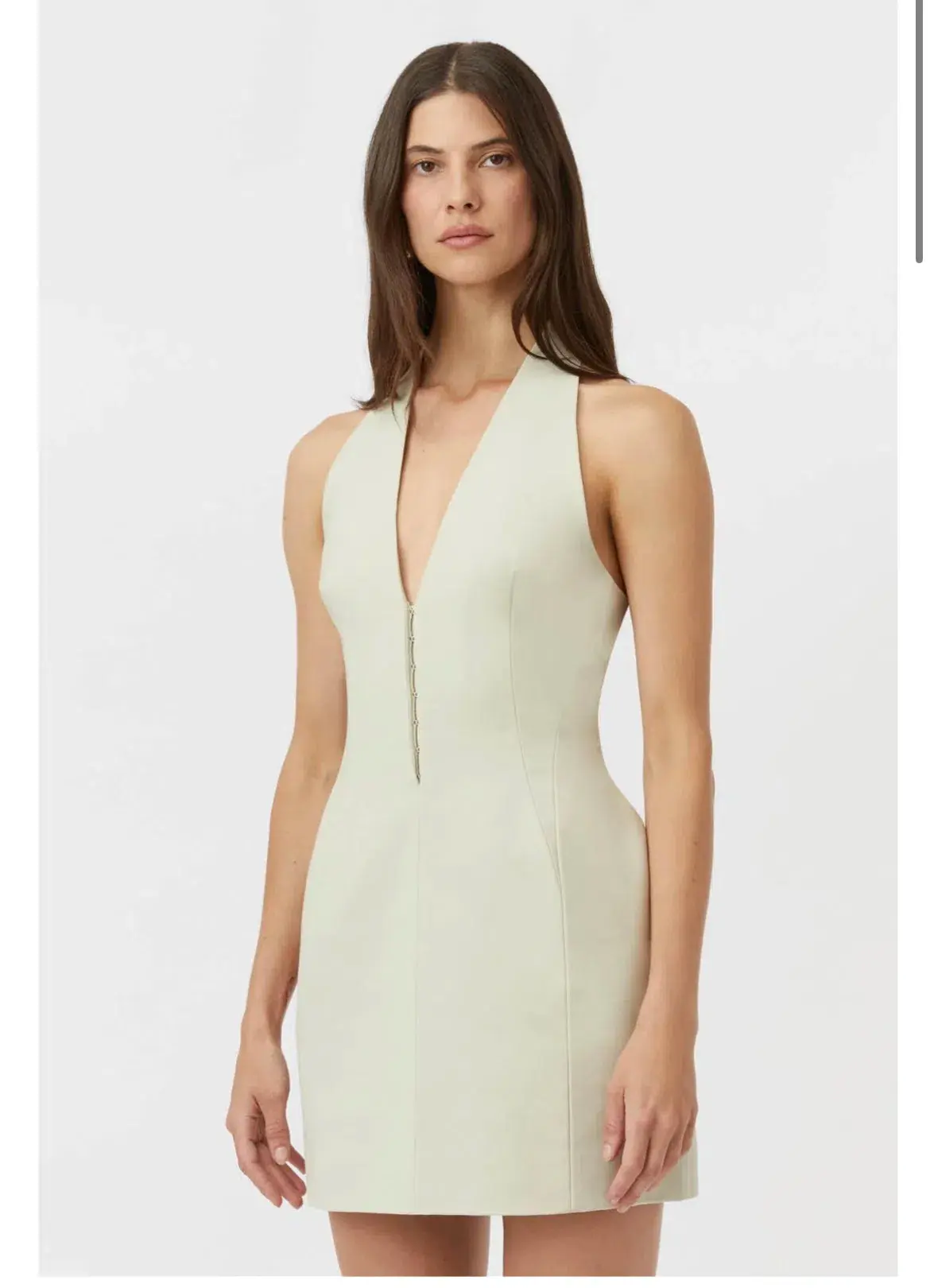 Camilla & Marc Petra Mini Dress Pale Pistachio Size 4 - Image 3