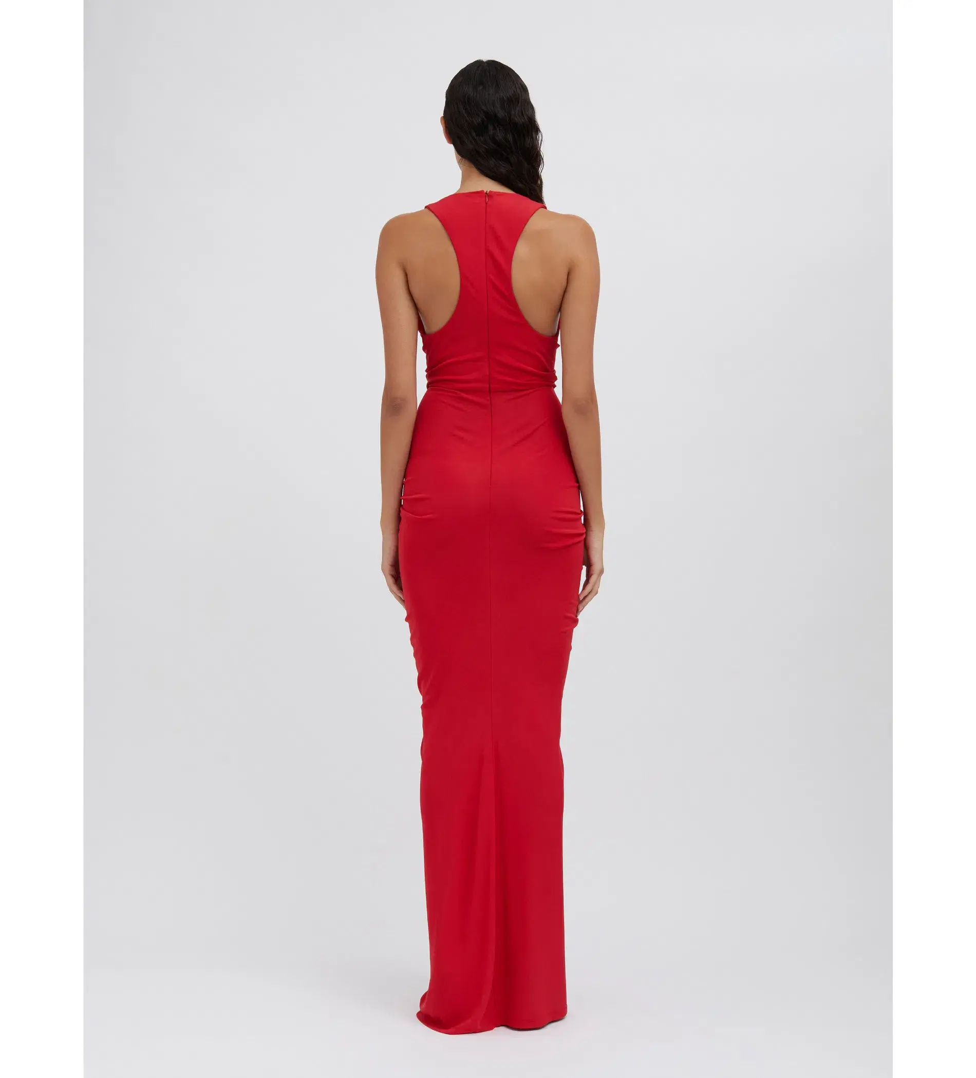 Christopher Esber Vivenda Drape Front Dress Watermelon Size 8 - Image 3