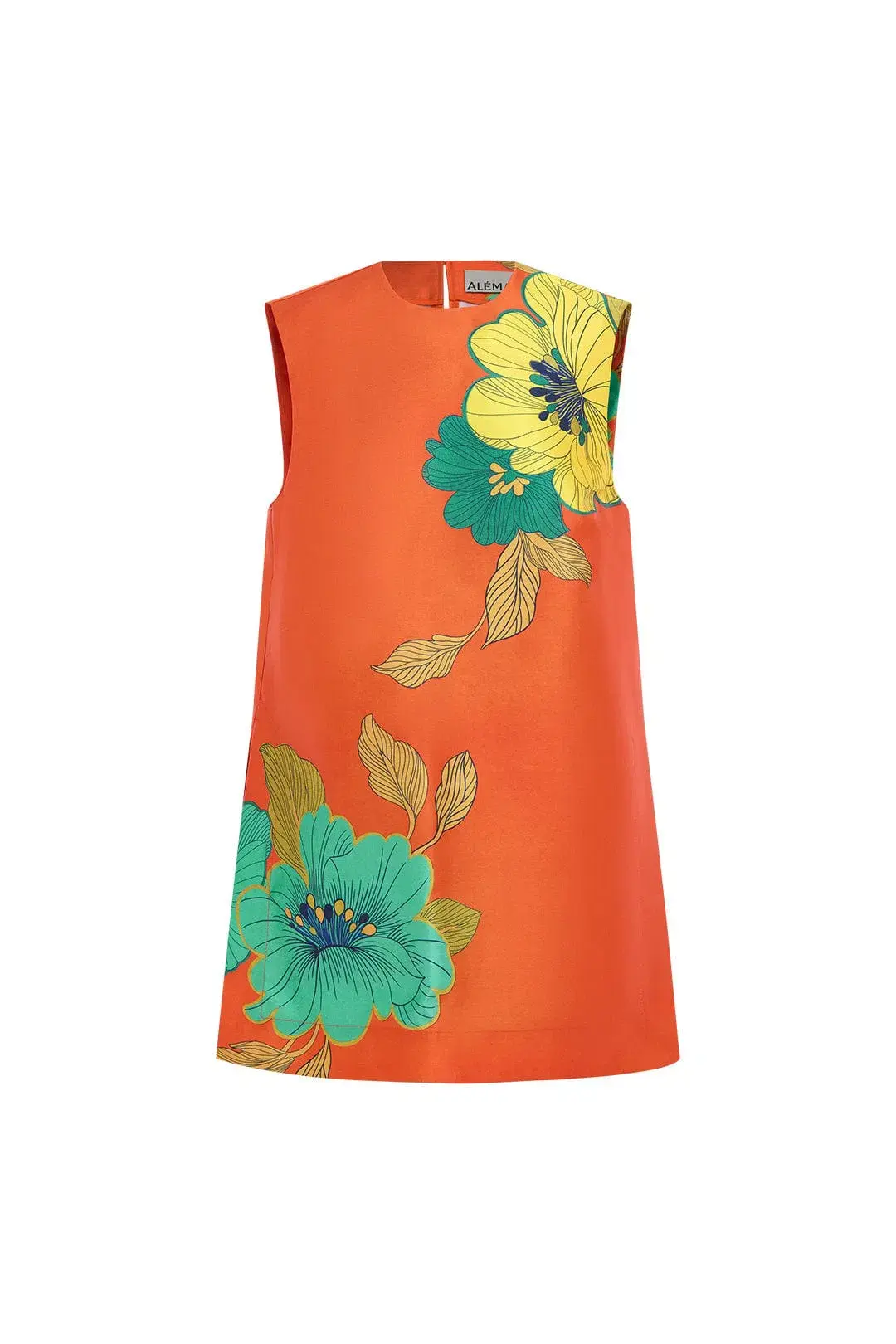 Alemais Piato Mini Dress Orange/Floral Size 12  - Image 4