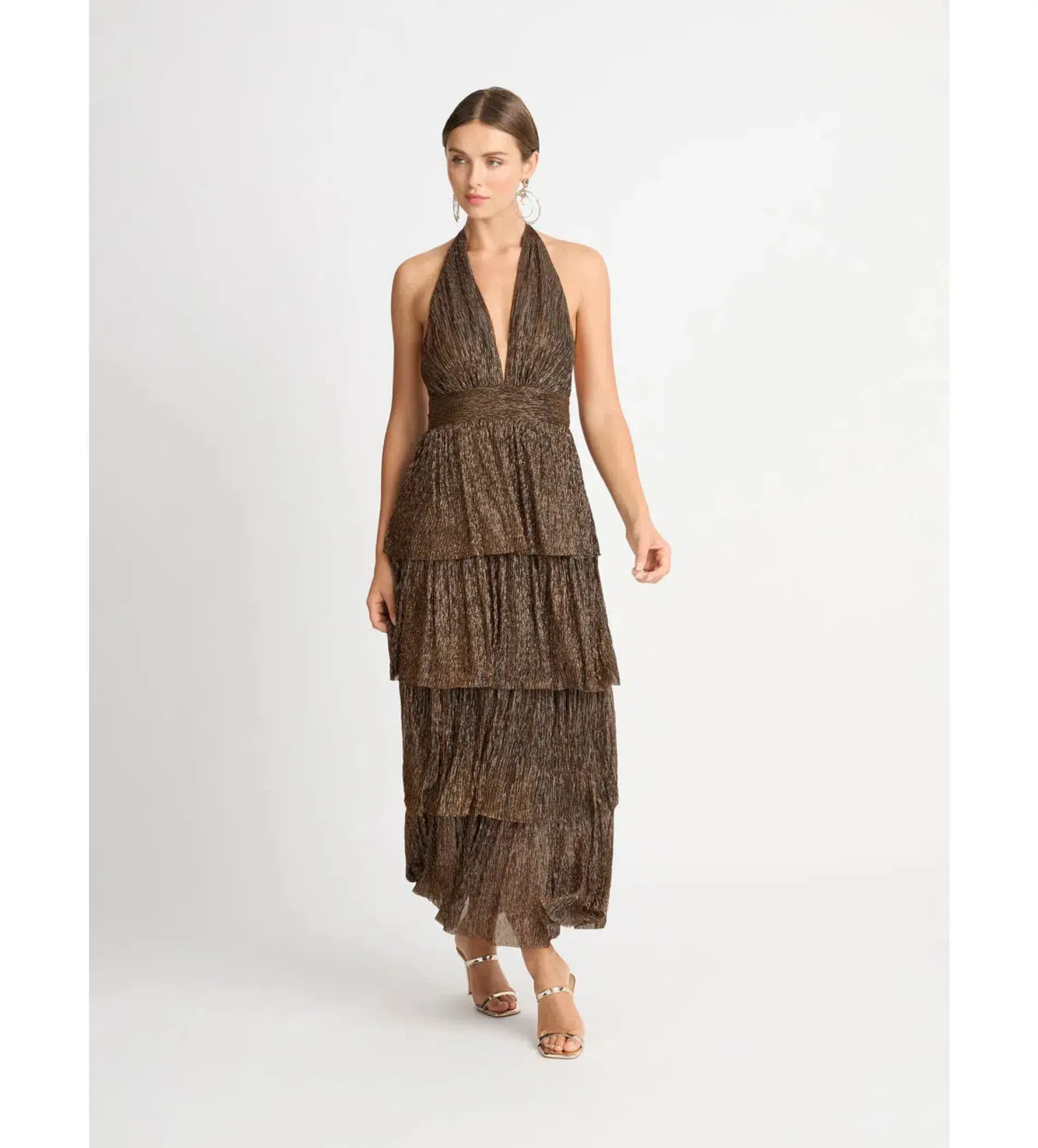 Sheike Galaxy Dress Bronze Size 10 - Image 1