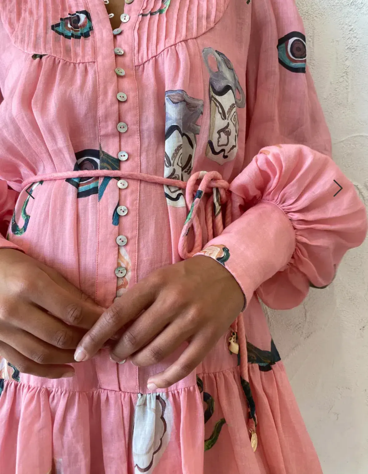 Alemais Cleo Smock Mini Dress Pink Size 14 - Image 6