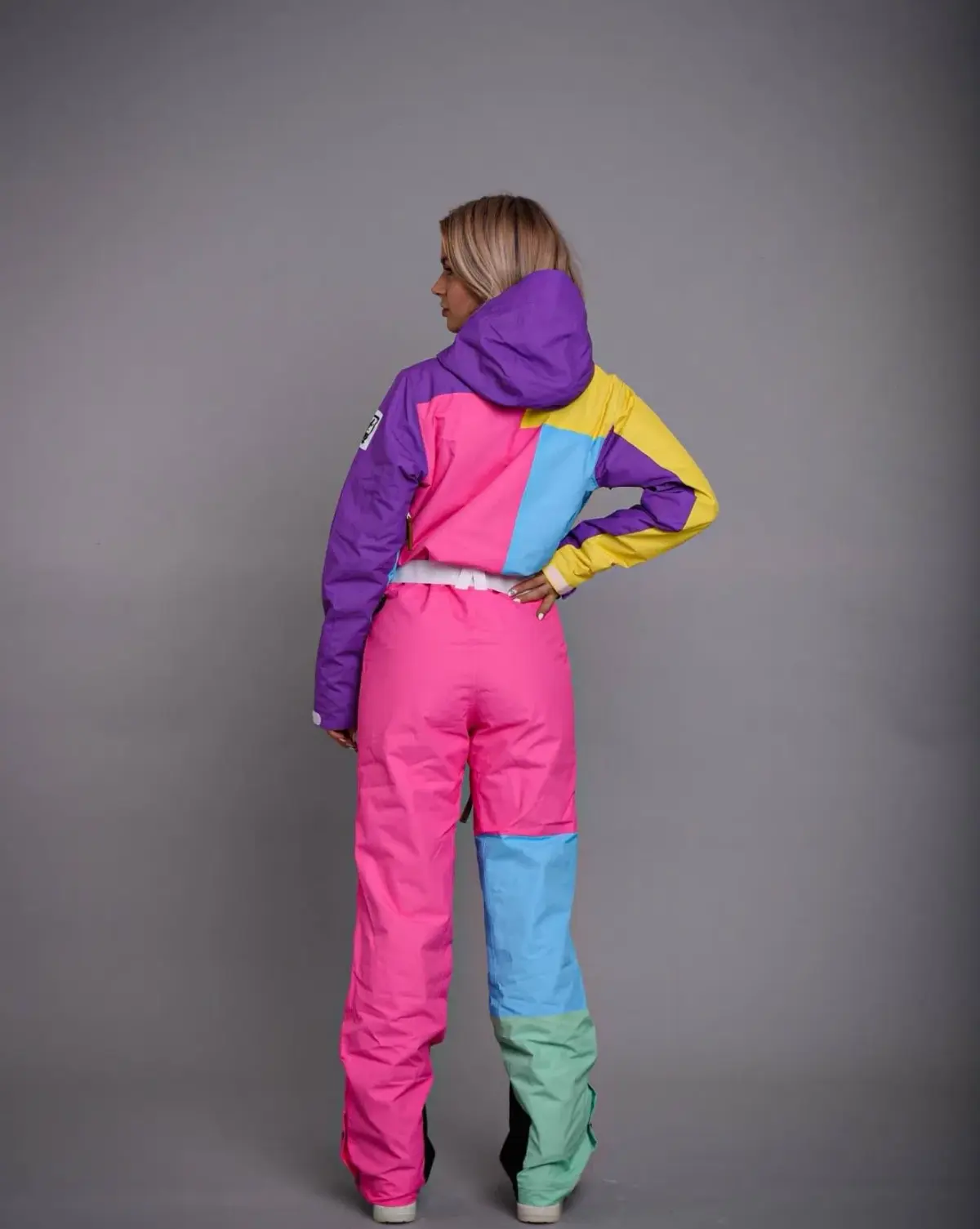 OOSC So Fetch Women’s Retro Ski Suit Pastel Multi Size 6  - Image 2