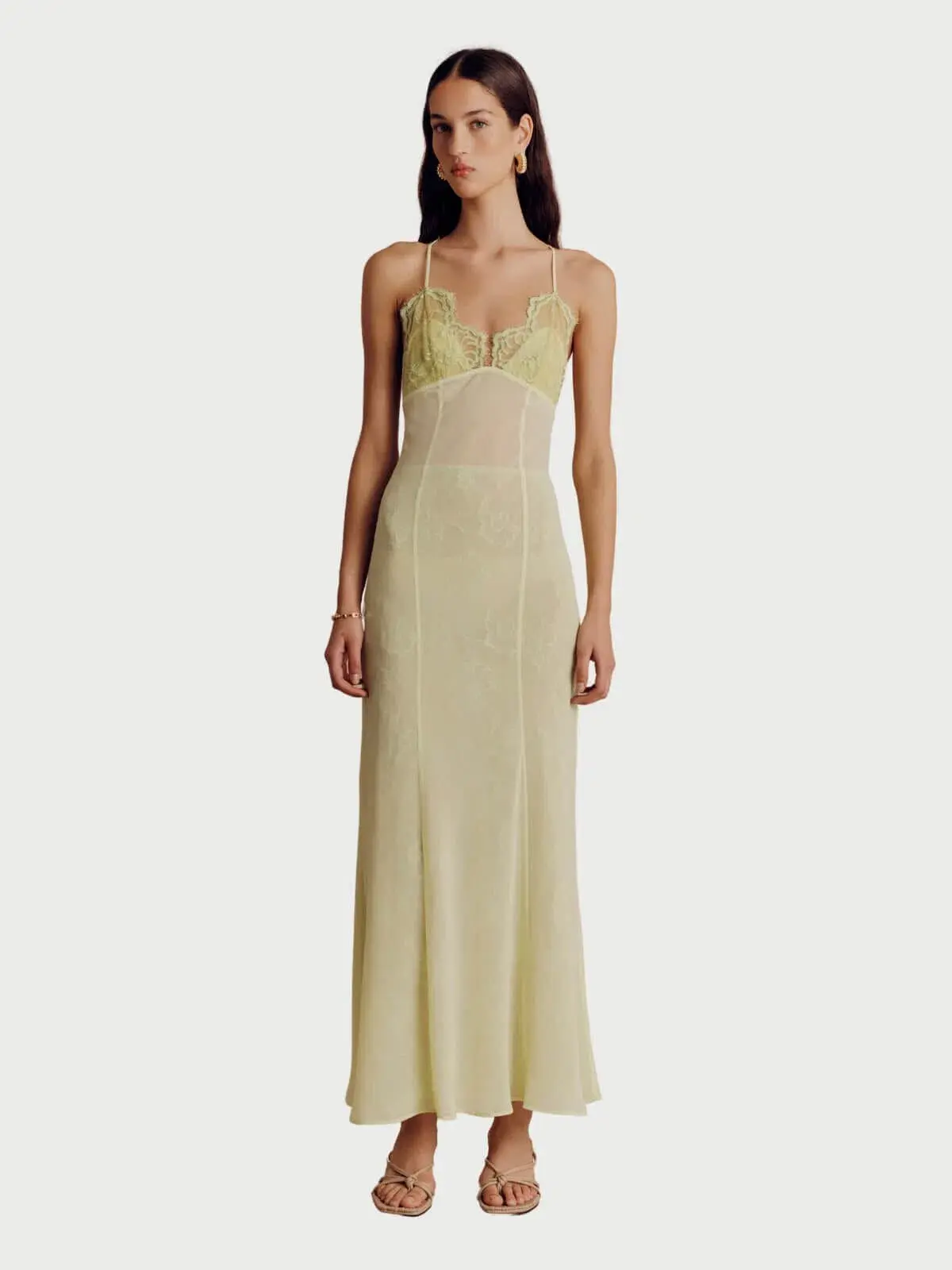 Hansen & Gretel Adriel Lace Dress Lime Green Size XS / AU 6 - Image 1