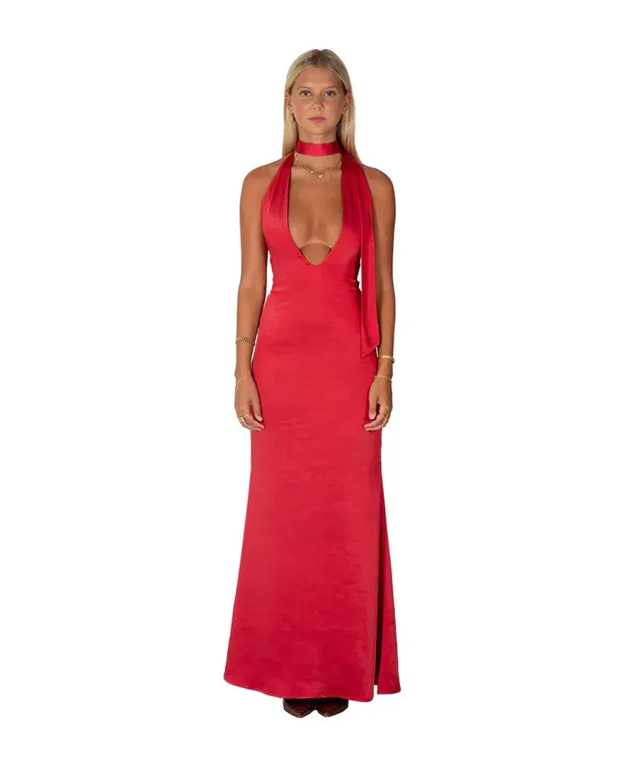I am Delilah Margot Dress Cherry Red Size XS/ AU 6 - Image 4