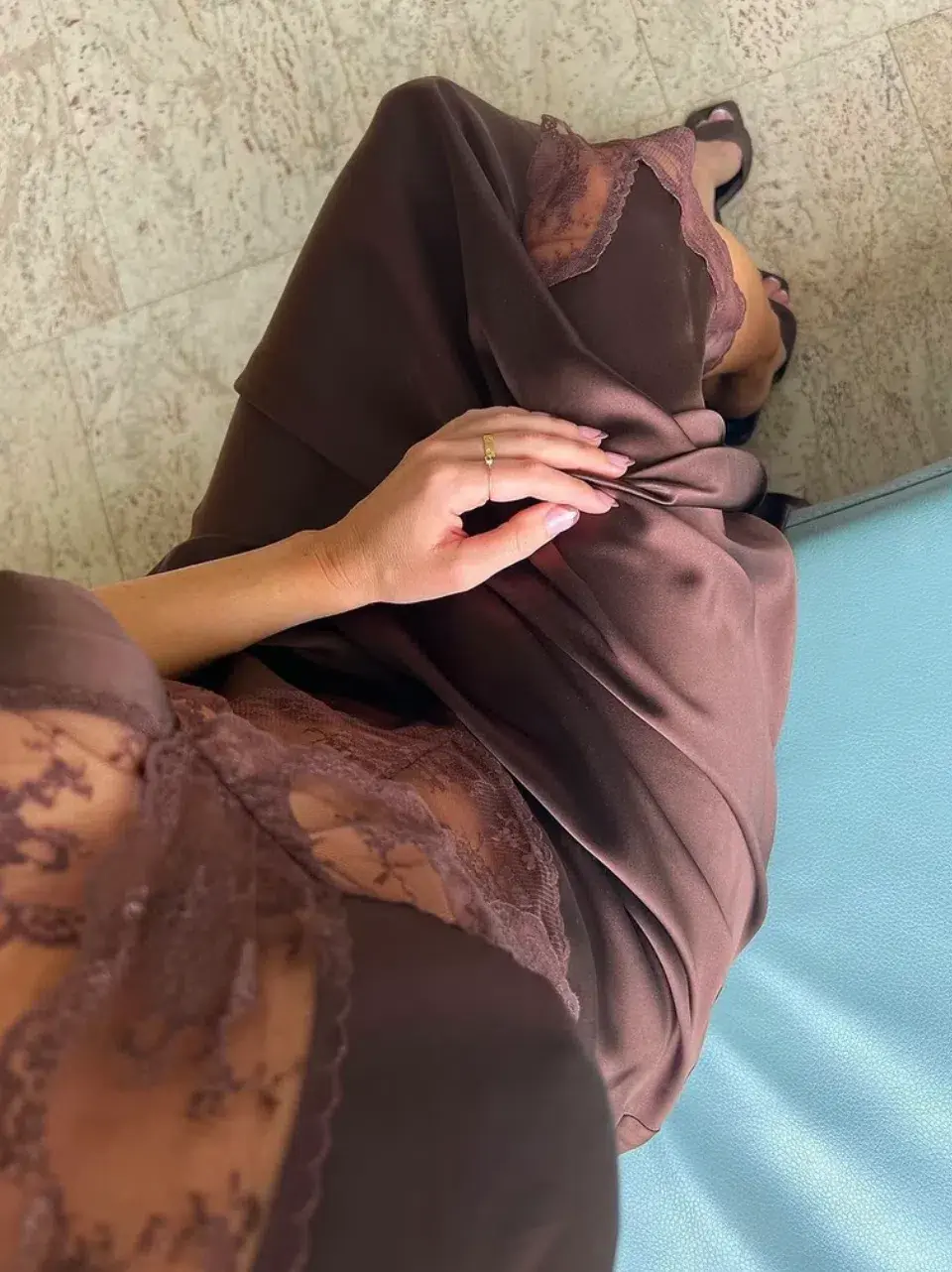 SIR the Label Aries Cut Out Gown Chocolate Size 0/ AU 6 - Image 2