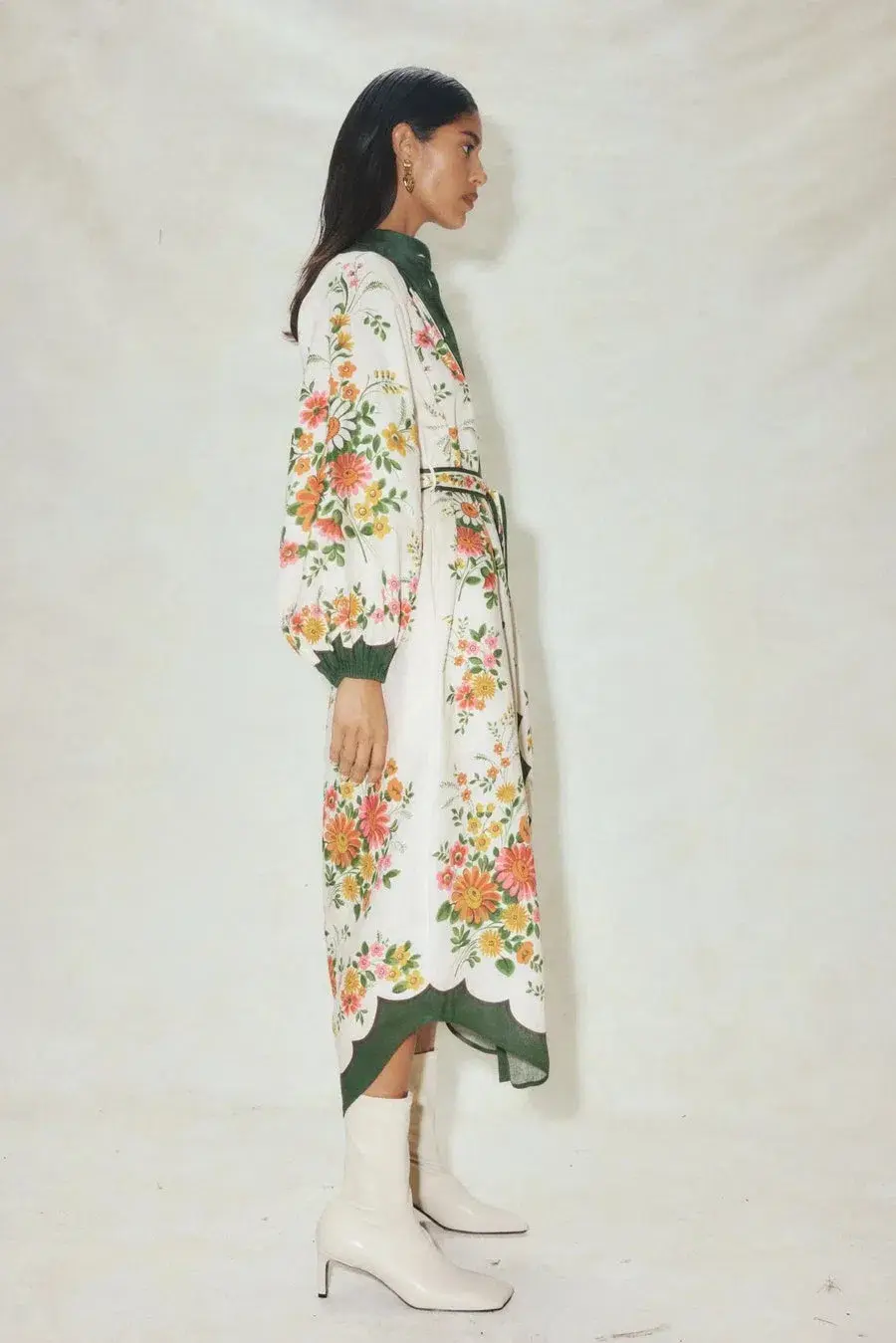 Alemais Elisabetta Shirtdress Multi Print Size 12 - Image 2