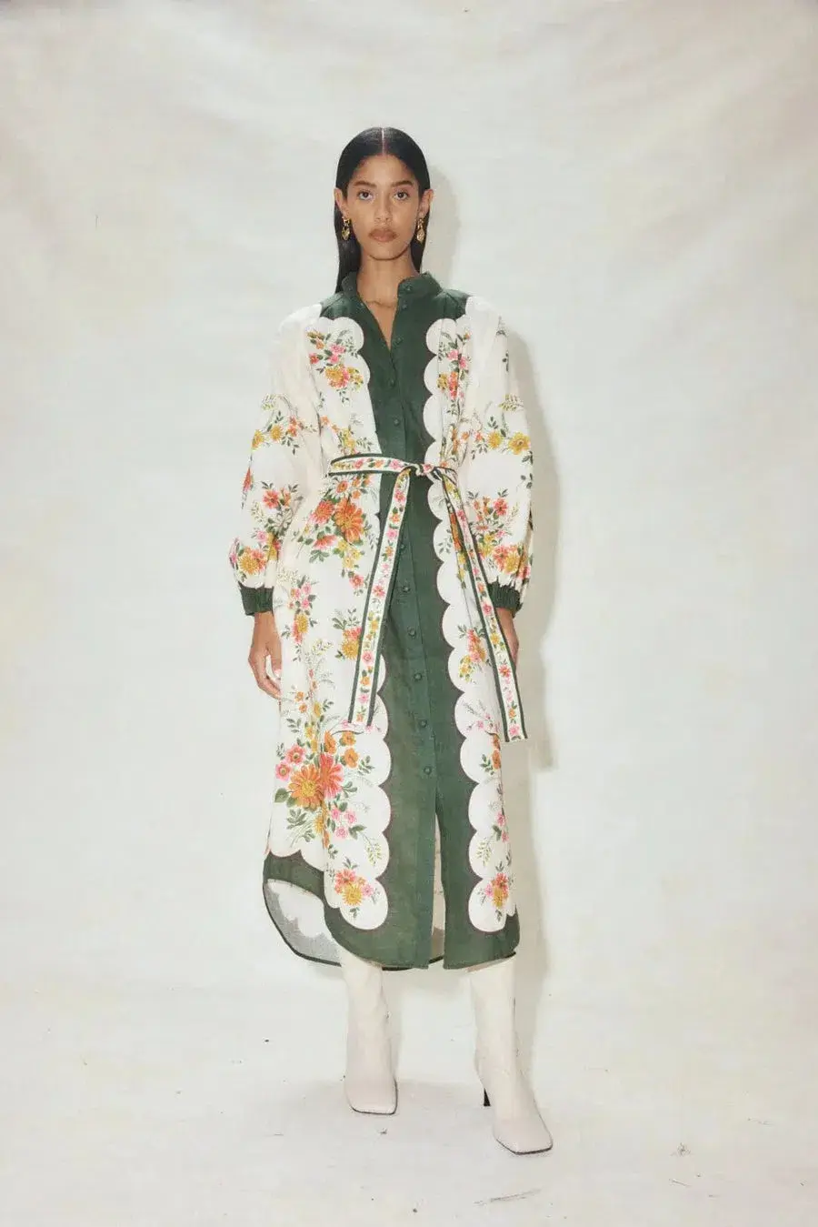 Alemais Elisabetta Shirtdress Multi Print Size 12 - Image 1