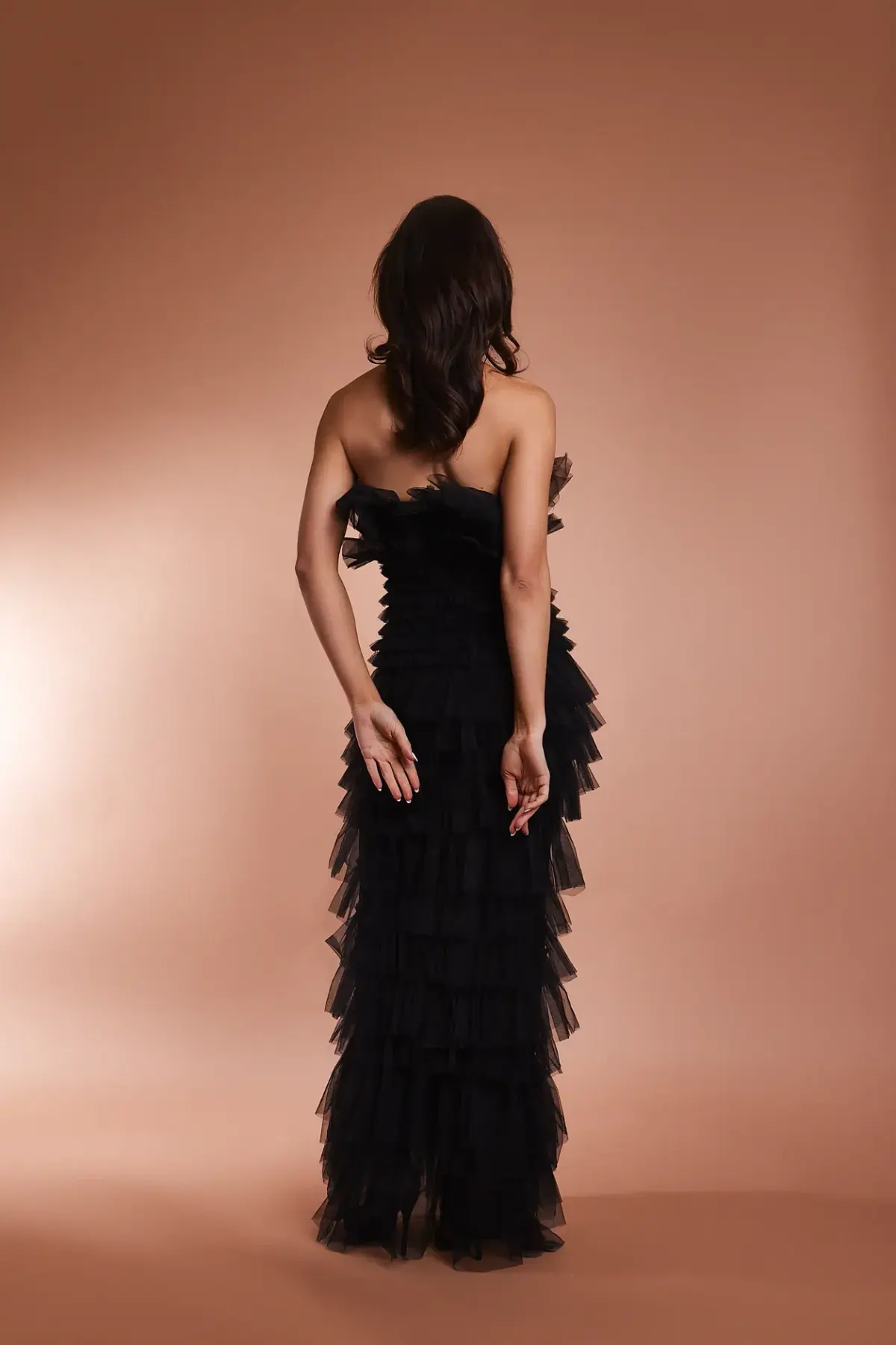 From A Friend Odette Tulle Ruffle Maxi Dress Black Size XS/S / AU 6/8 - Image 3