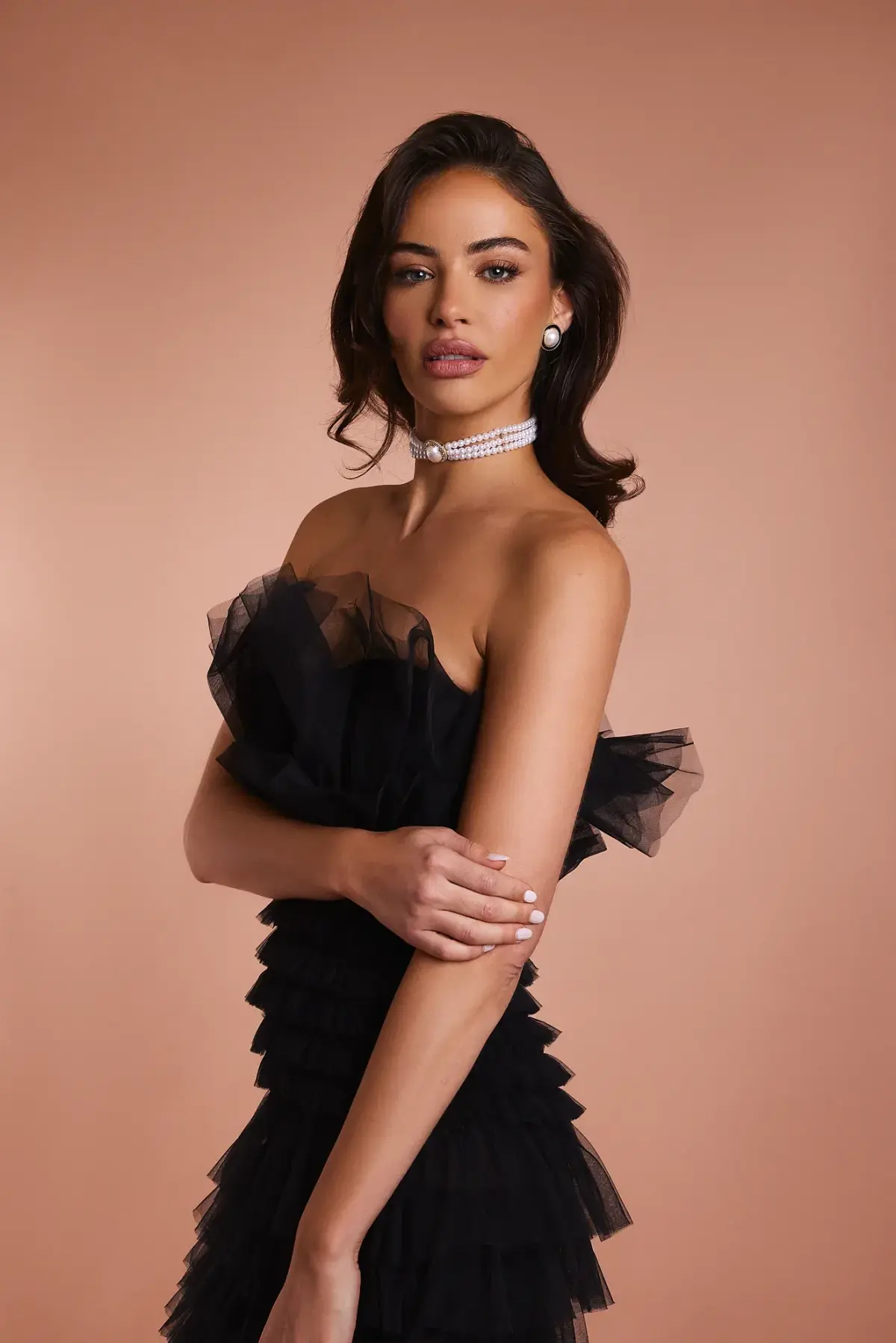 From A Friend Odette Tulle Ruffle Maxi Dress Black Size XS/S / AU 6/8 - Image 4