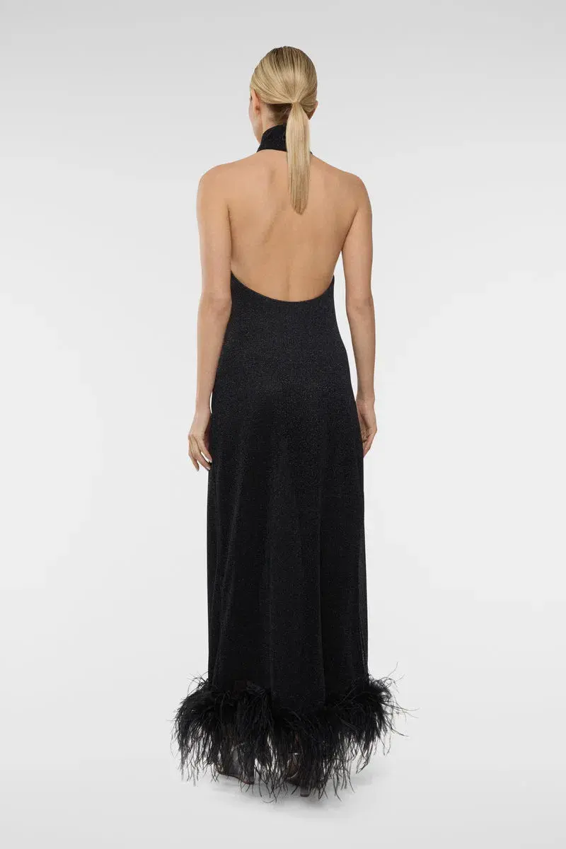 Oseree Lumiere Plumage Dress in Black Size M/ AU 8 - Image 2