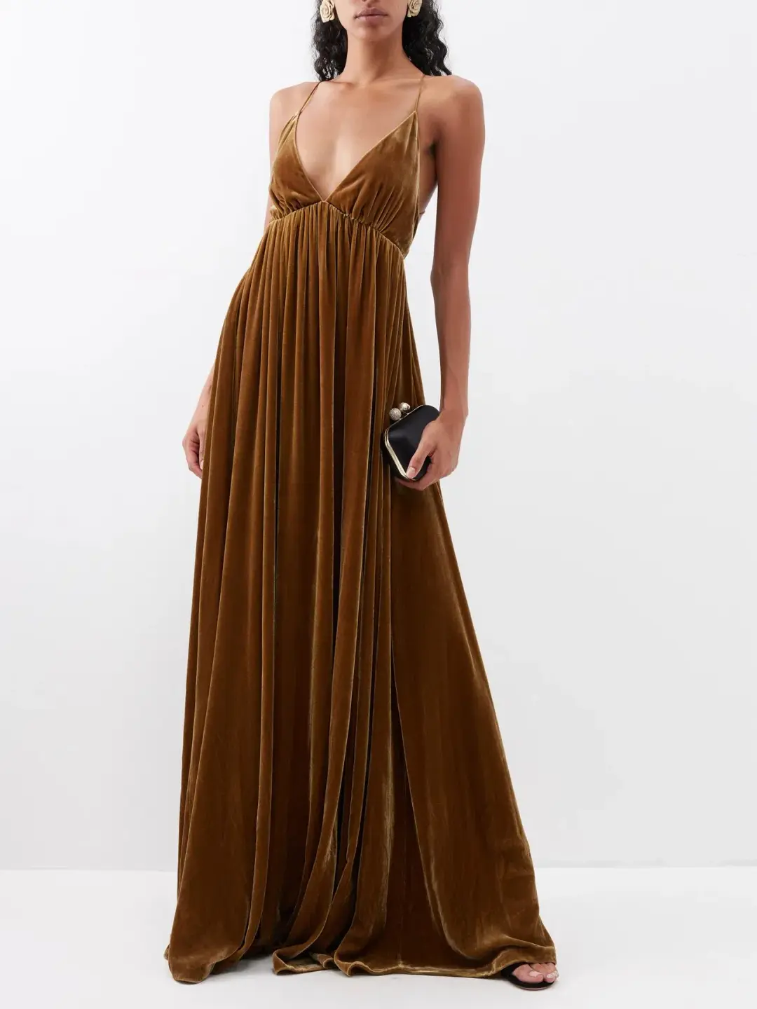 Zimmermann Sensory Velvet Dress Brown Size 1/ AU 10 for rent on The Volte - main image