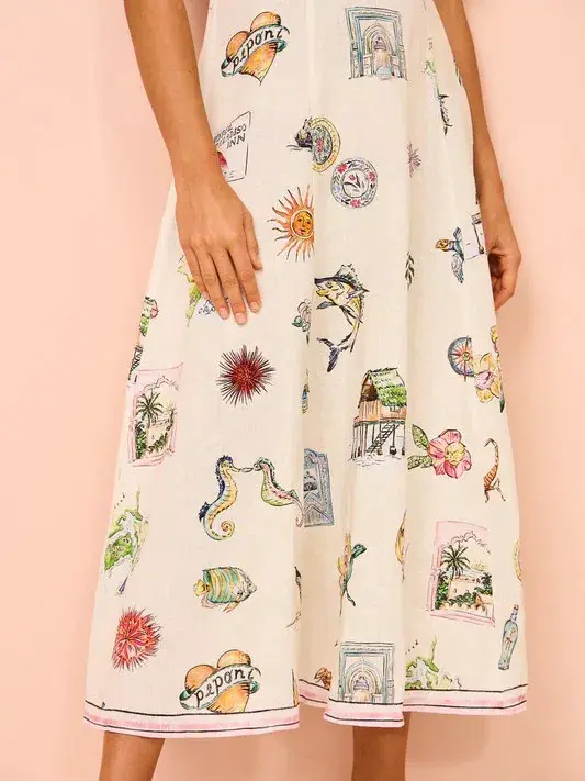 Alemais Sunset Midi Dress Print Size 10 - Image 5