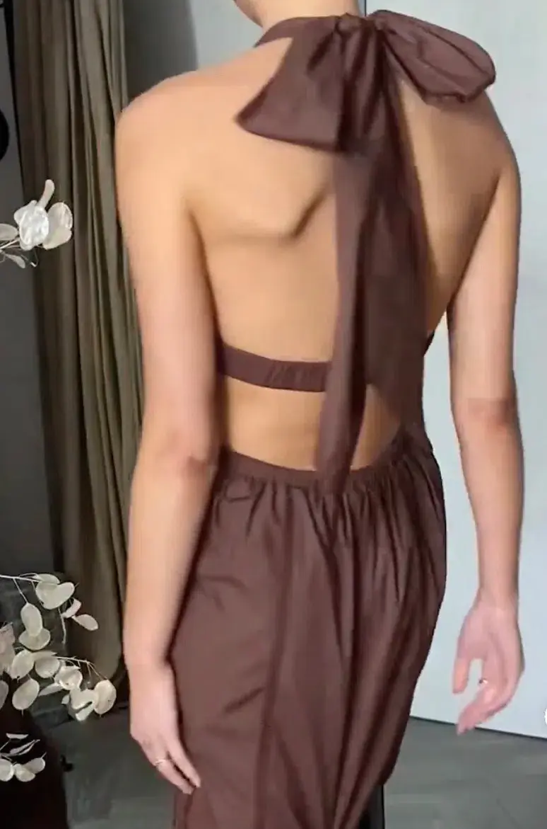 Joslin Elinor Coconut Dress Brown Size 12 - Image 3