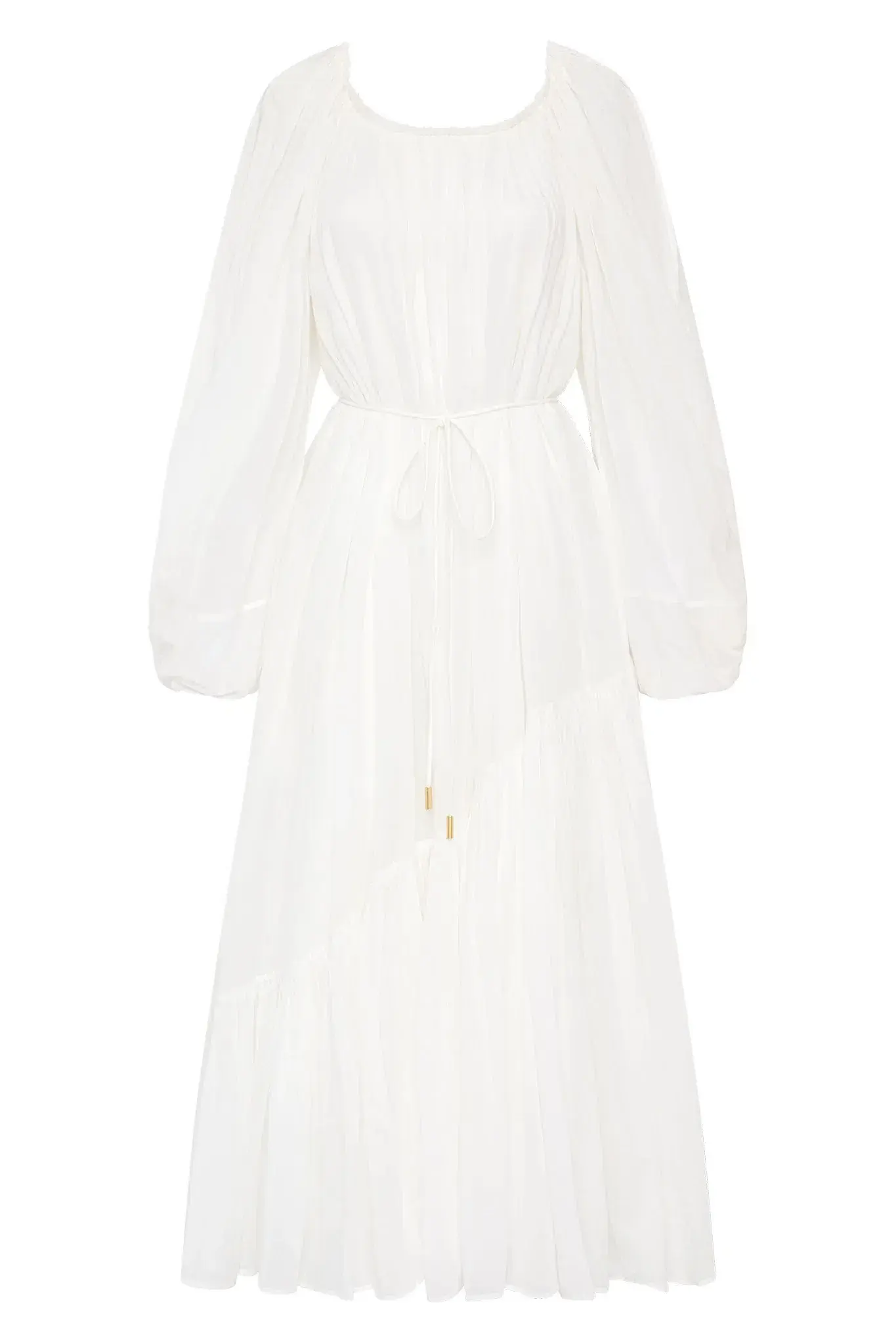 Aje Avani Smock Midi Dress Ivory Size 12 - Image 4