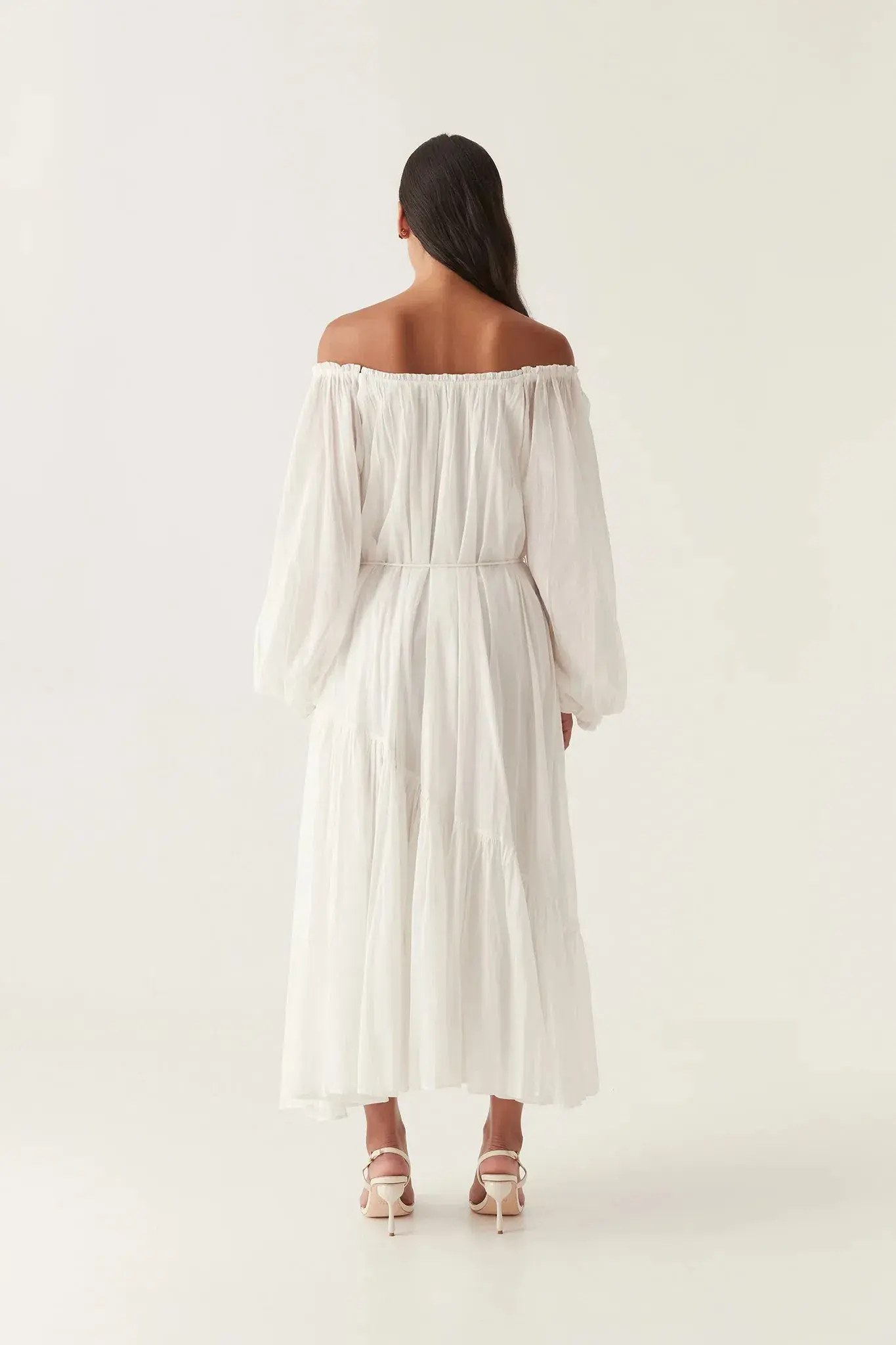 Aje Avani Smock Midi Dress Ivory Size 12 - Image 3